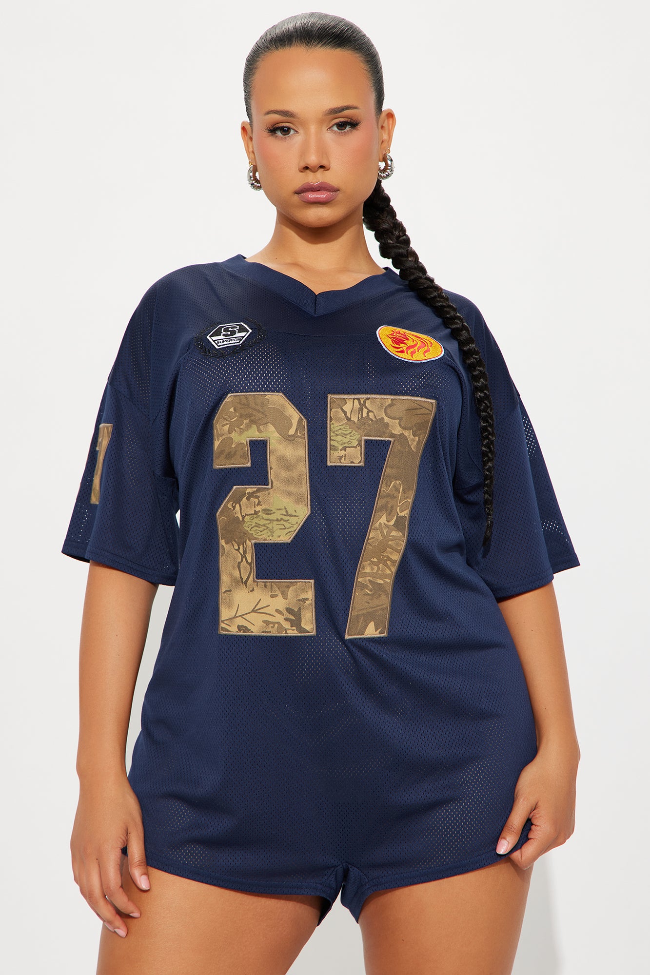 Run Don't Walk Romper - Navy