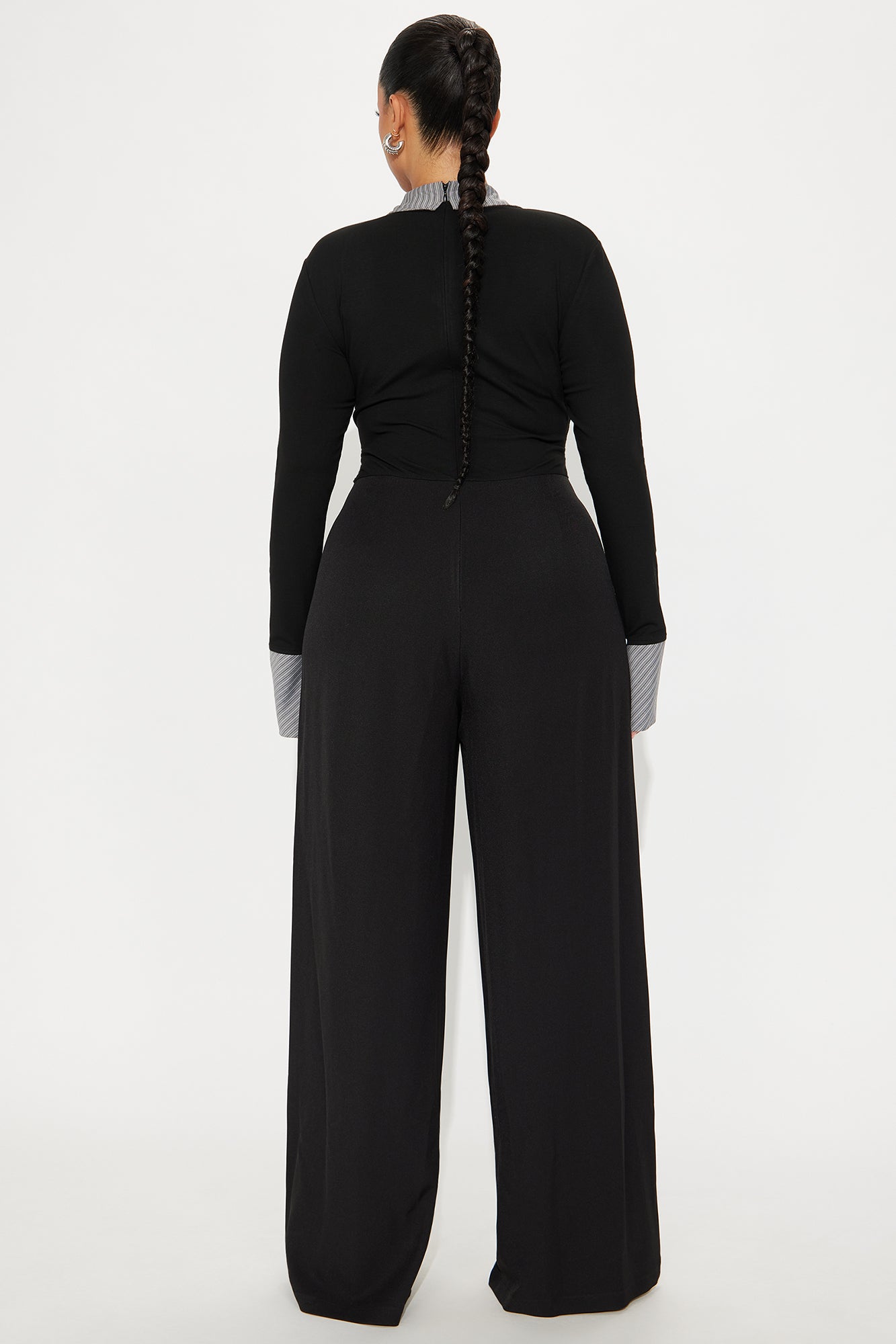 Lorena Wide Leg Jumpsuit - Grey/combo