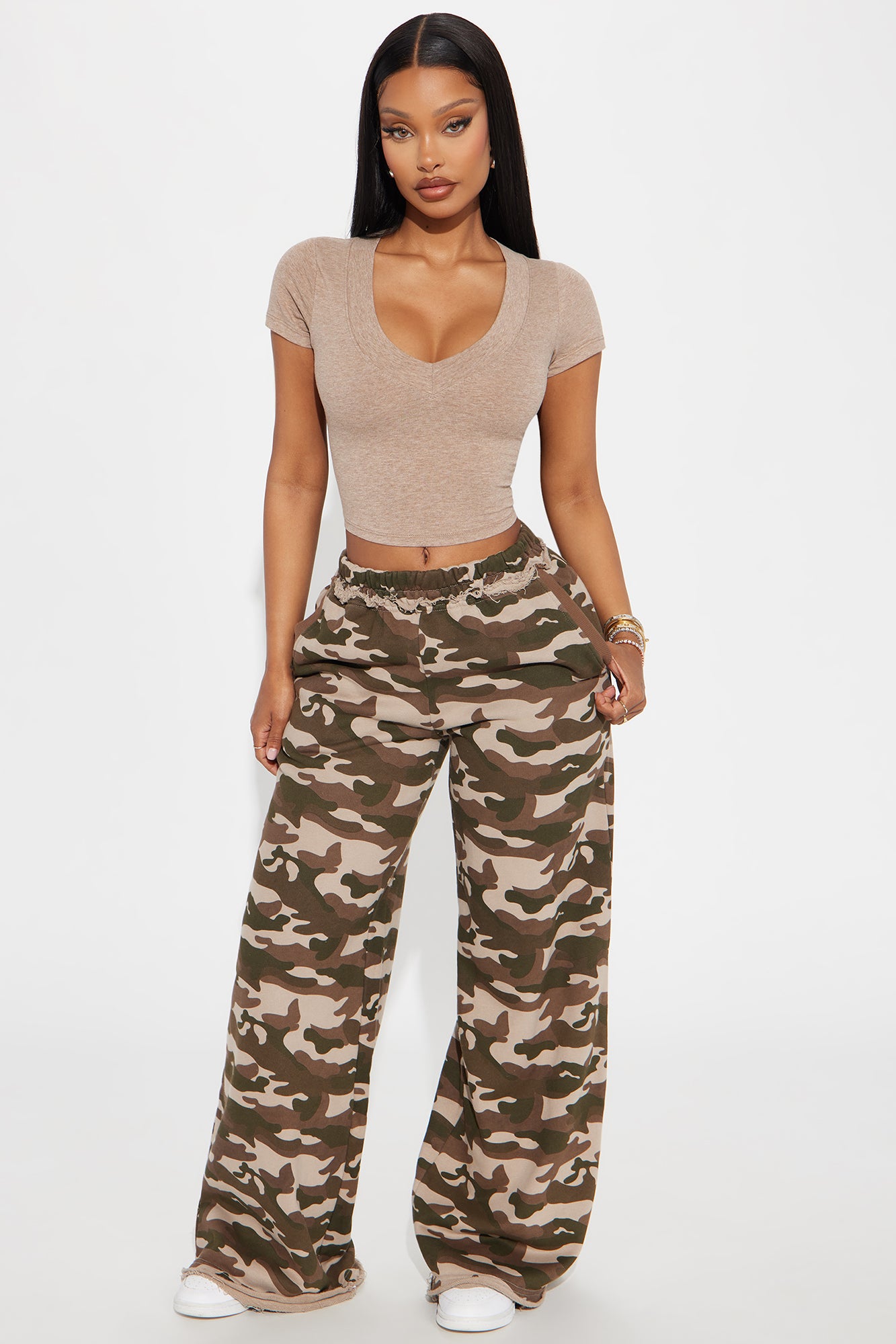 Delaney Short Sleeve Top - Mocha