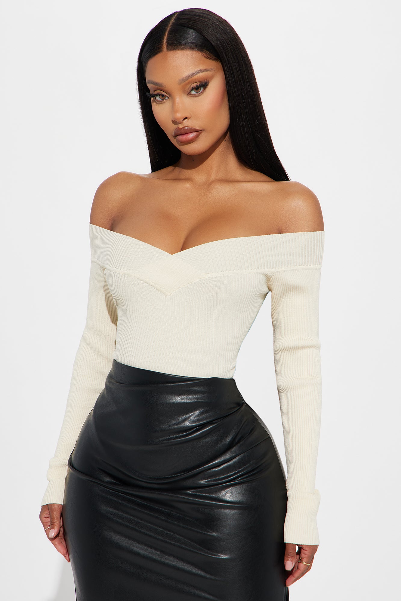 Sam Sweater Bodysuit - Ivory