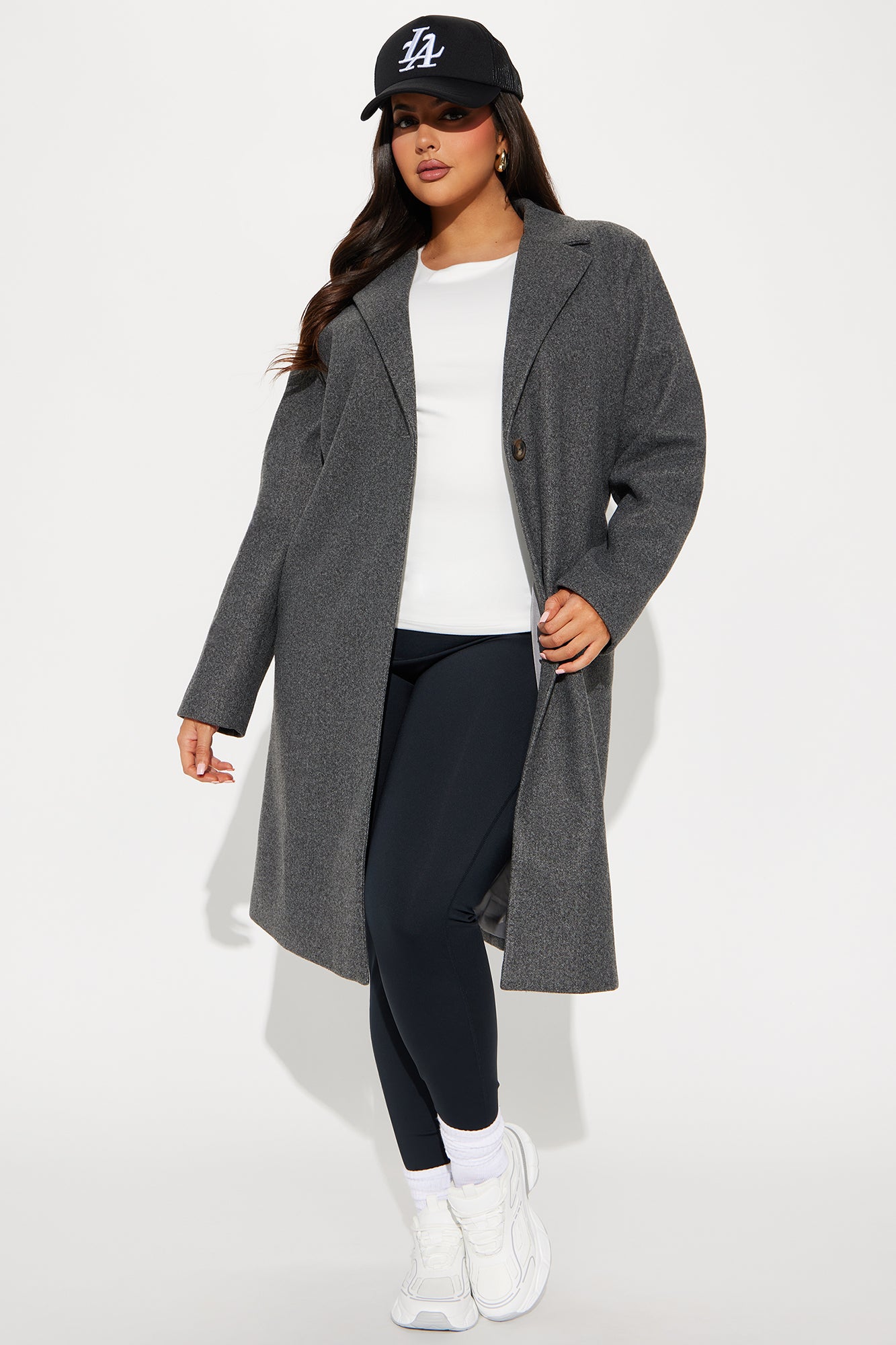 Natalie Wool Coat - Heather Grey
