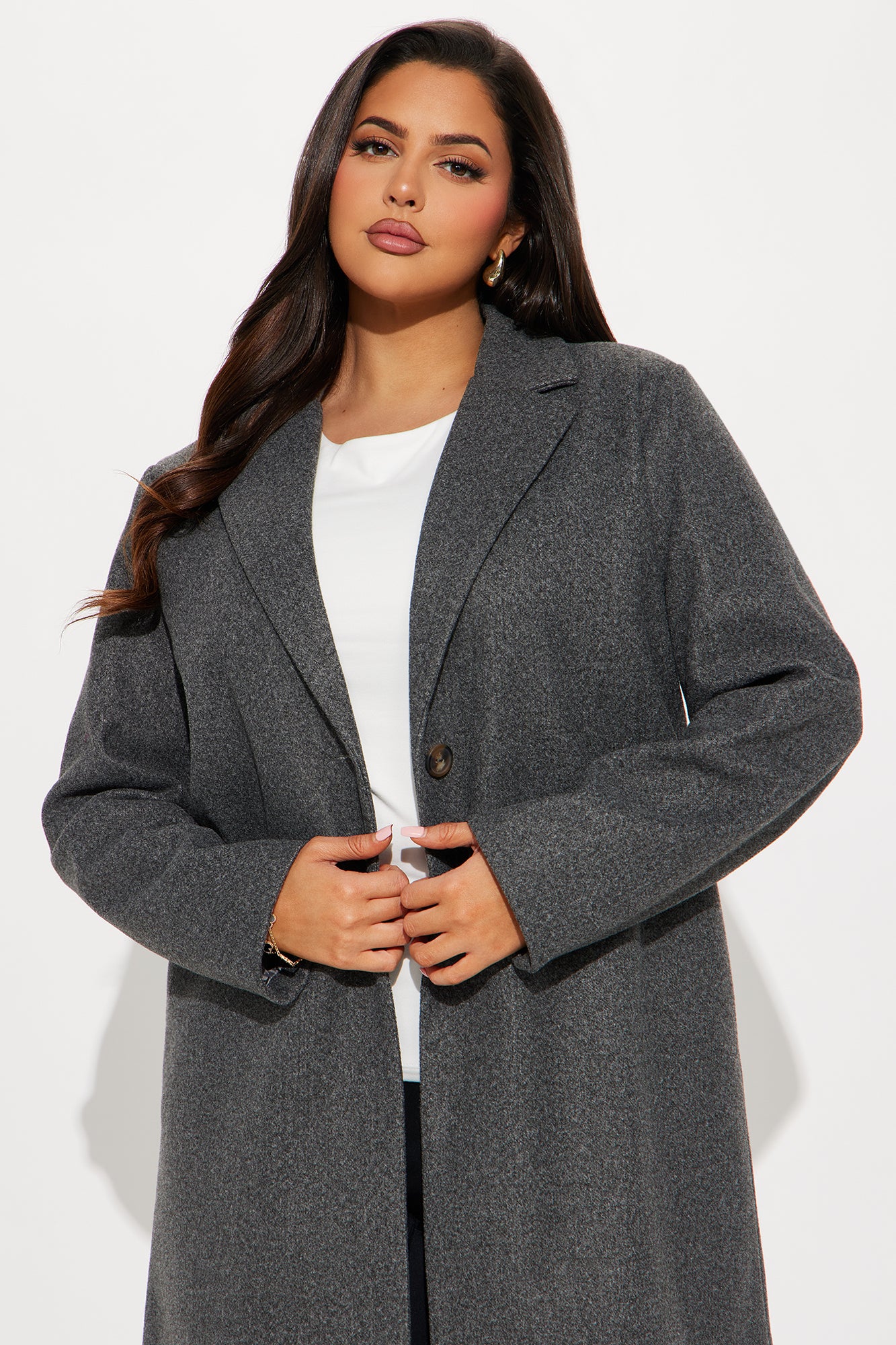 Natalie Wool Coat - Heather Grey