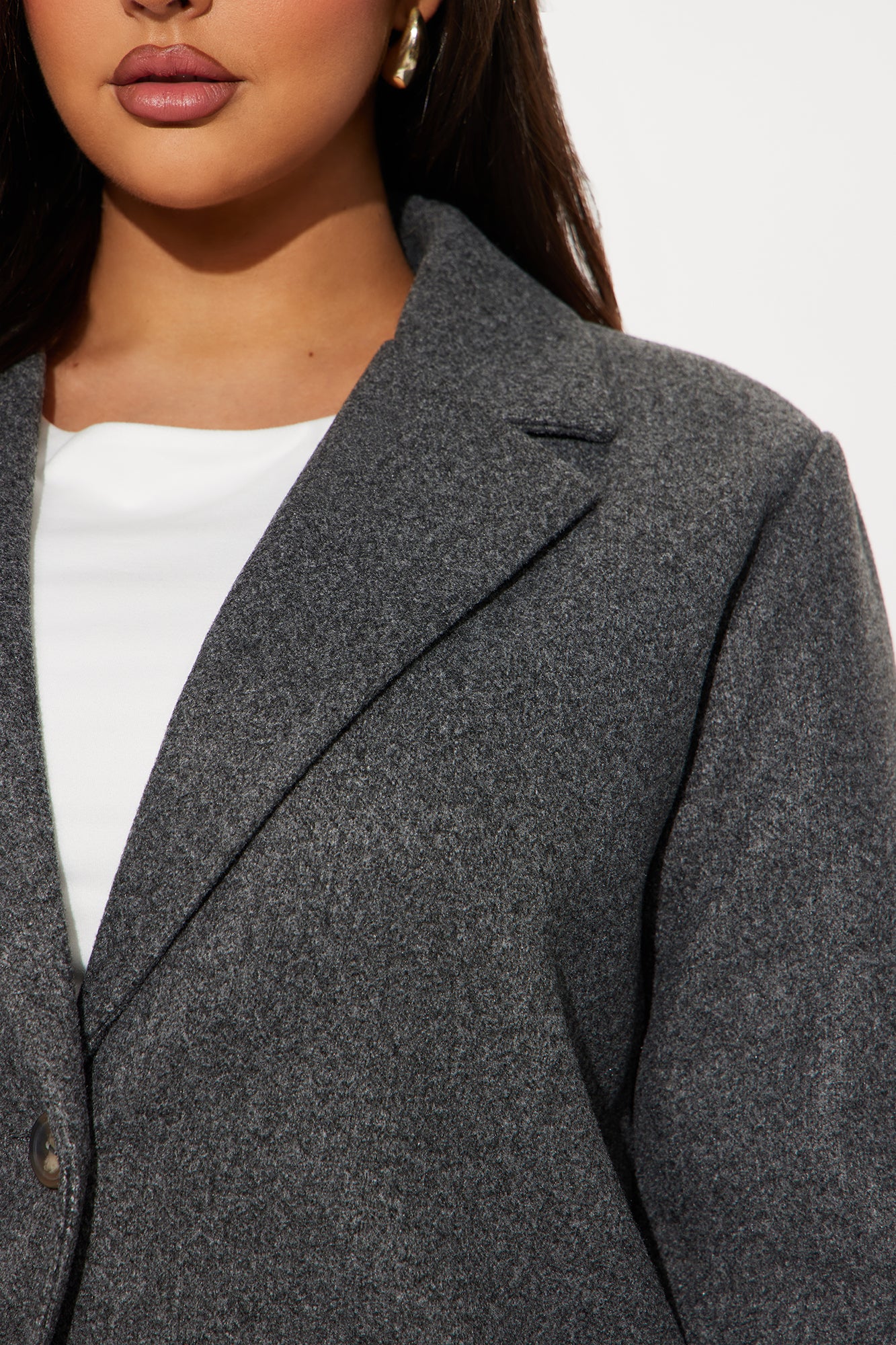 Natalie Wool Coat - Heather Grey