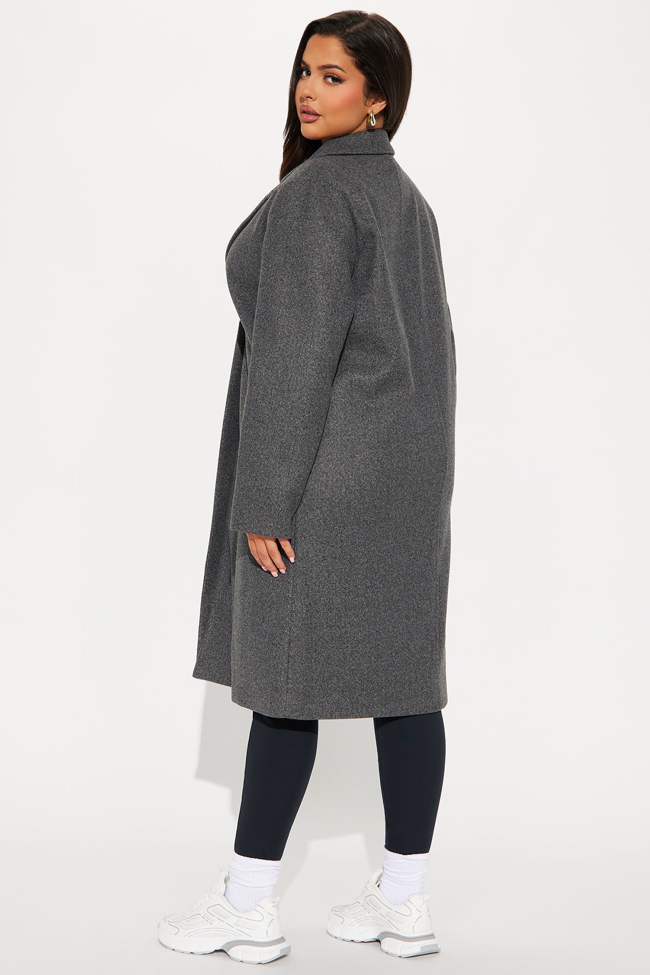 Natalie Wool Coat - Heather Grey