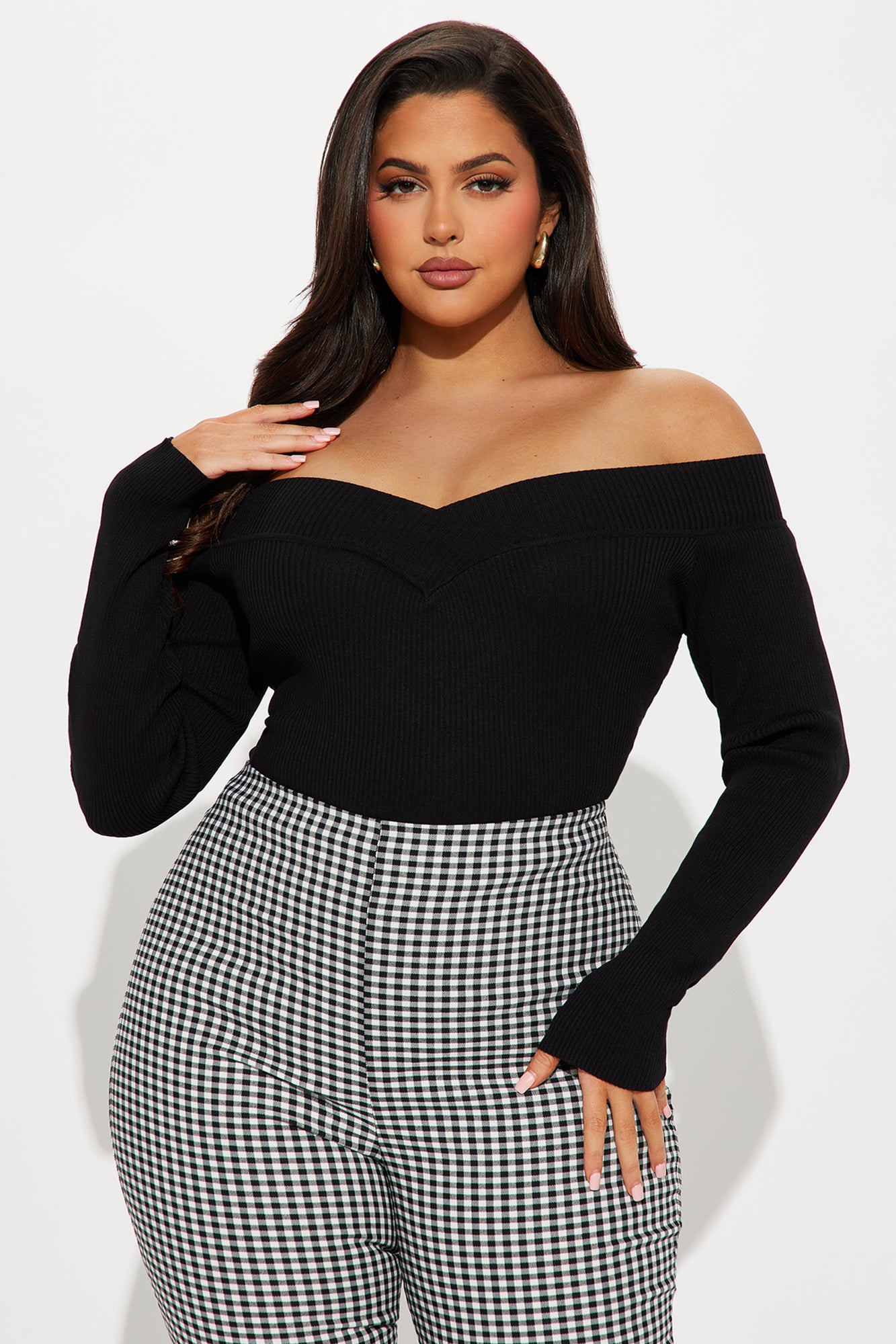 Sam Sweater Bodysuit - Black