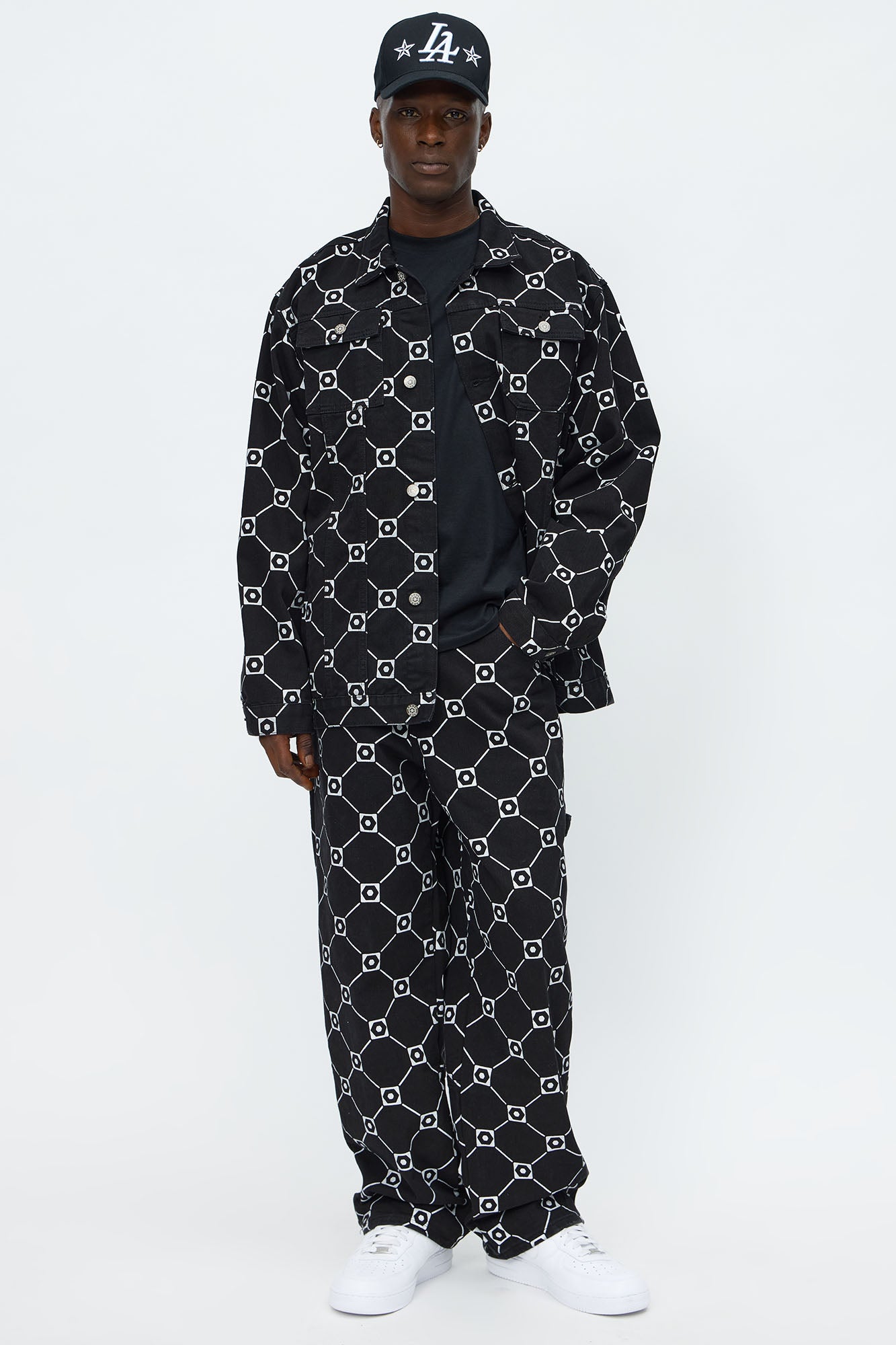 Southpole Monogram Anorak Jacket - Black