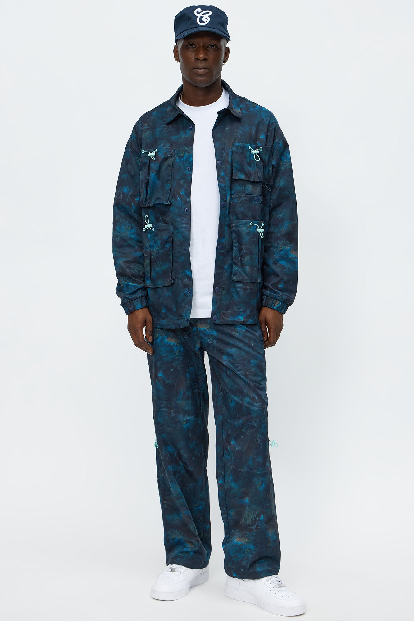 Relaxed Viktor Utility Jacket - Blue/combo
