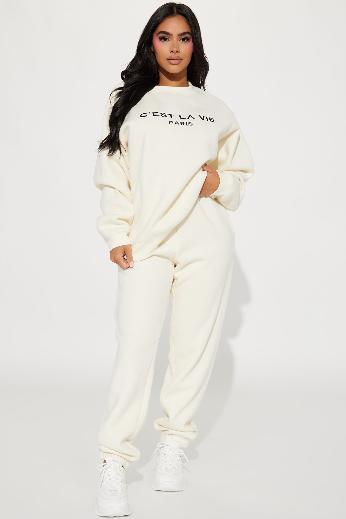 C’est La Vie Sweatpant Set - Off White