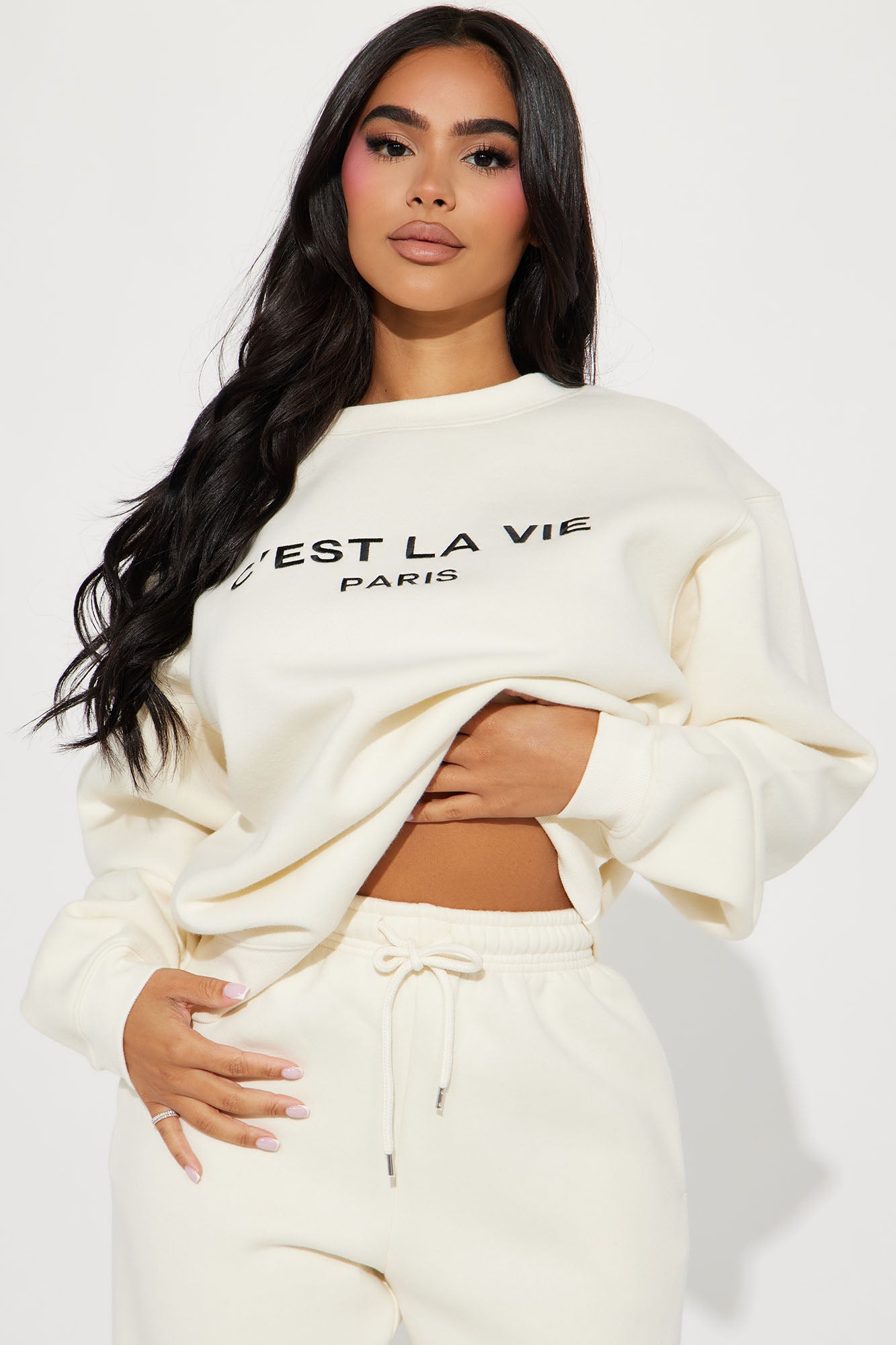 C’est La Vie Sweatpant Set - Off White