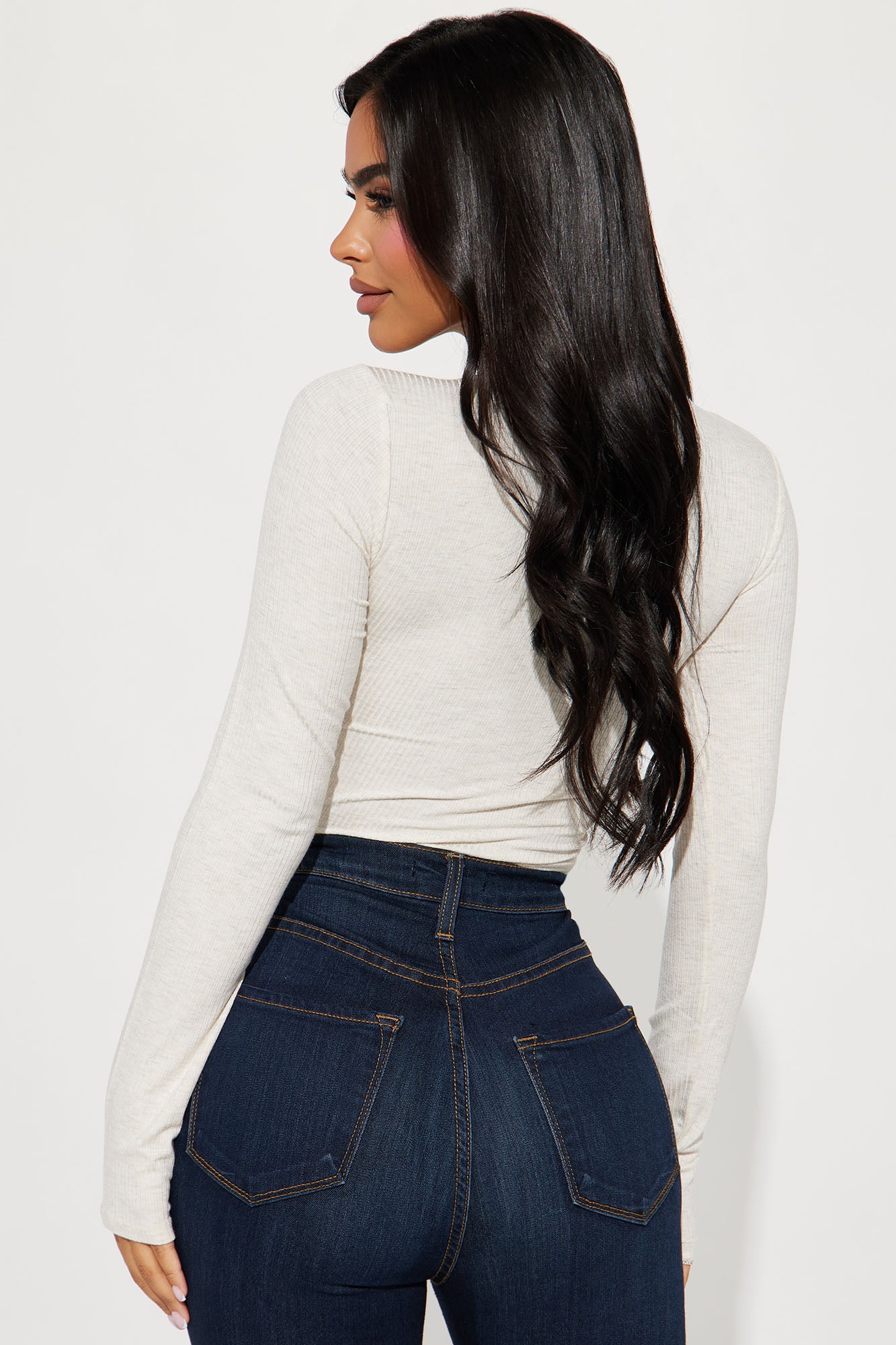My Everyday Ribbed Tee - Oatmeal