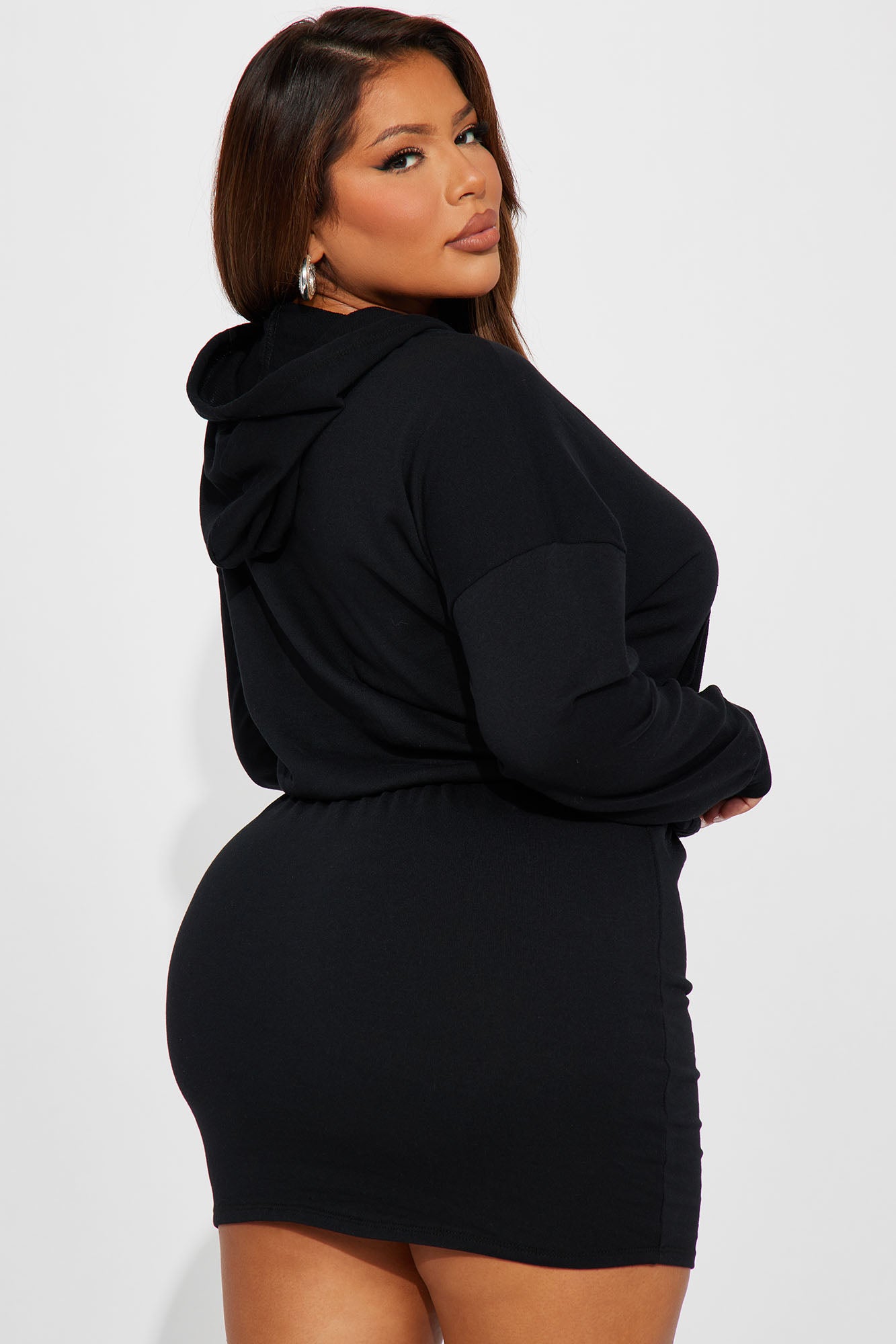 Miranda Sweatshirt Dress - Black