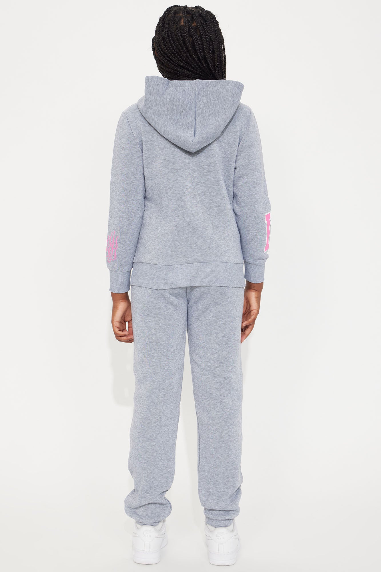 Mini Keep Loving Fleece Pant Set - Heather Grey