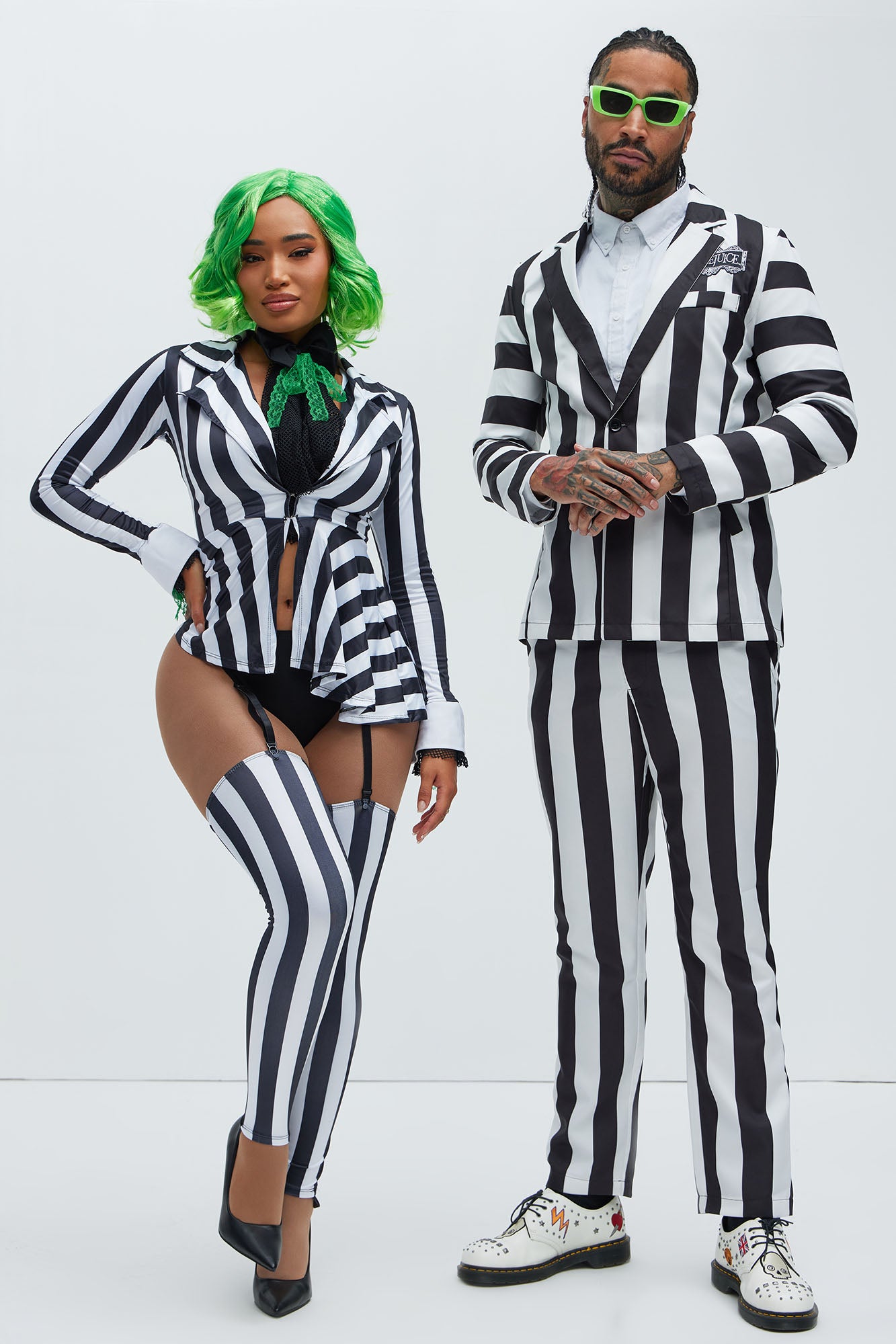 Bettlejuice 3 Piece Cosplay Suit - Black/White