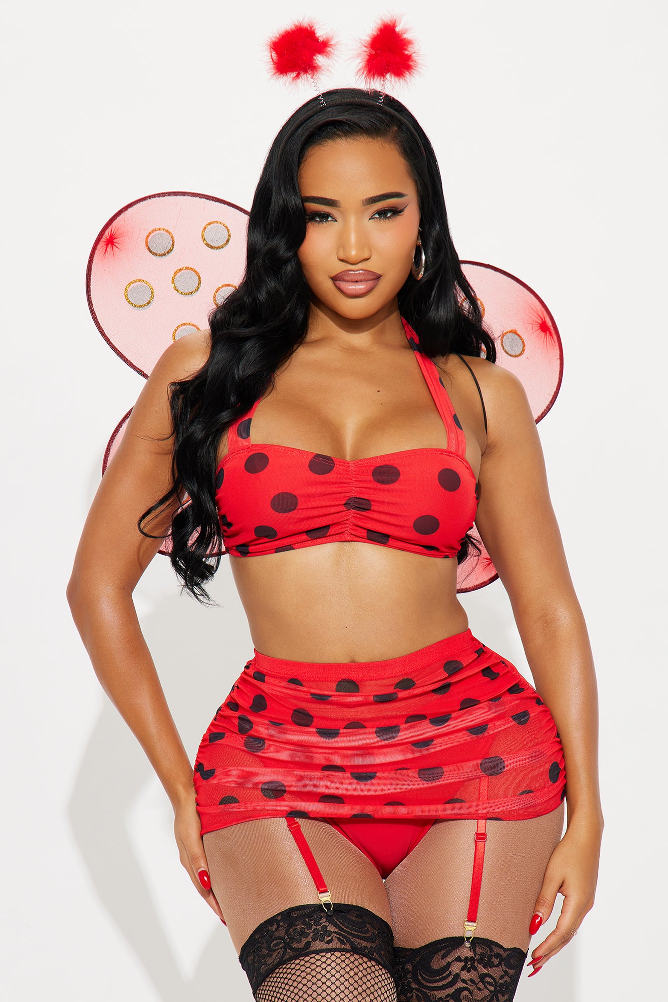 Lustrous Ladybug 6 Piece Costume Set - Red/combo