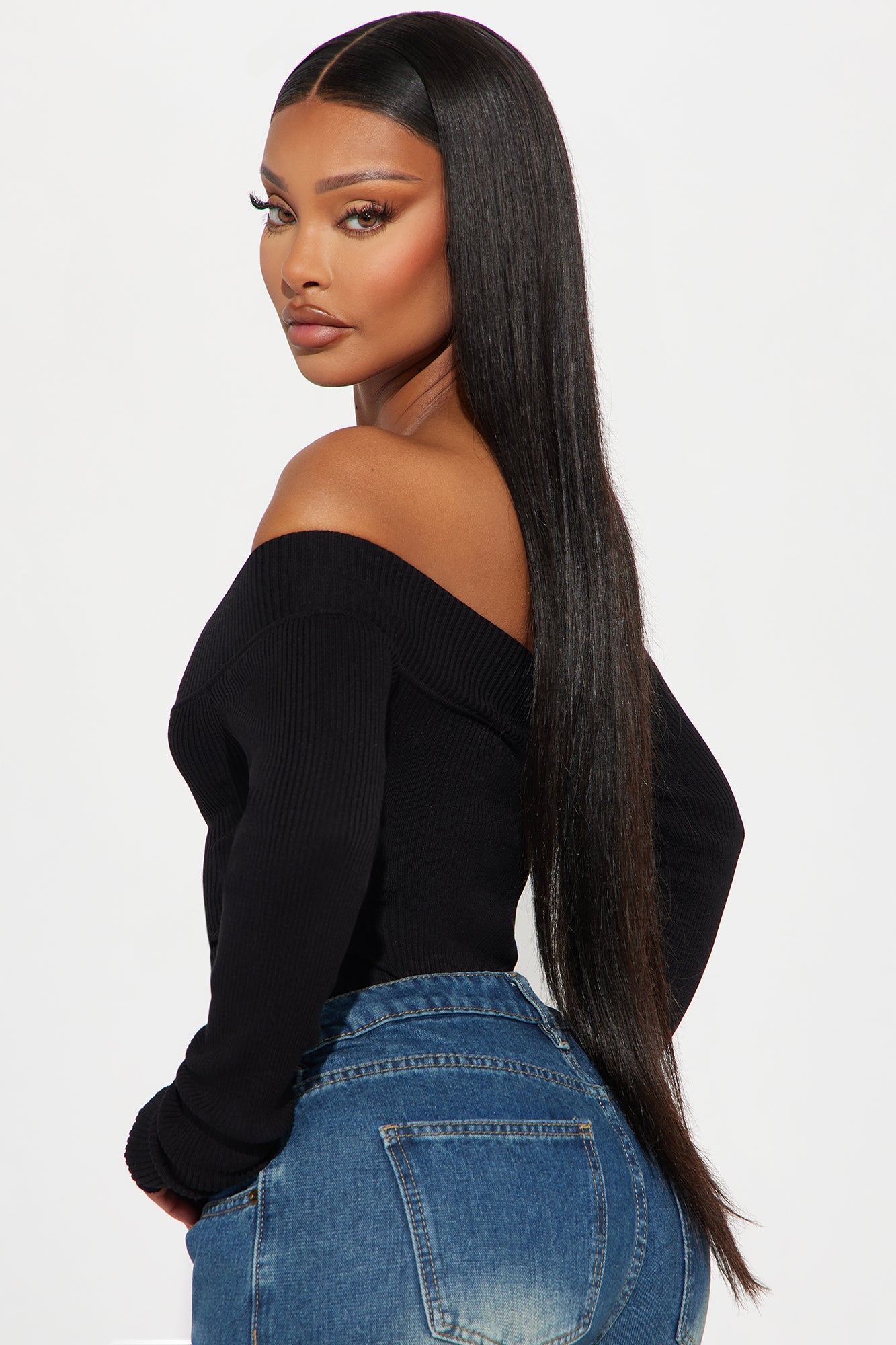 Sam Sweater Bodysuit - Black
