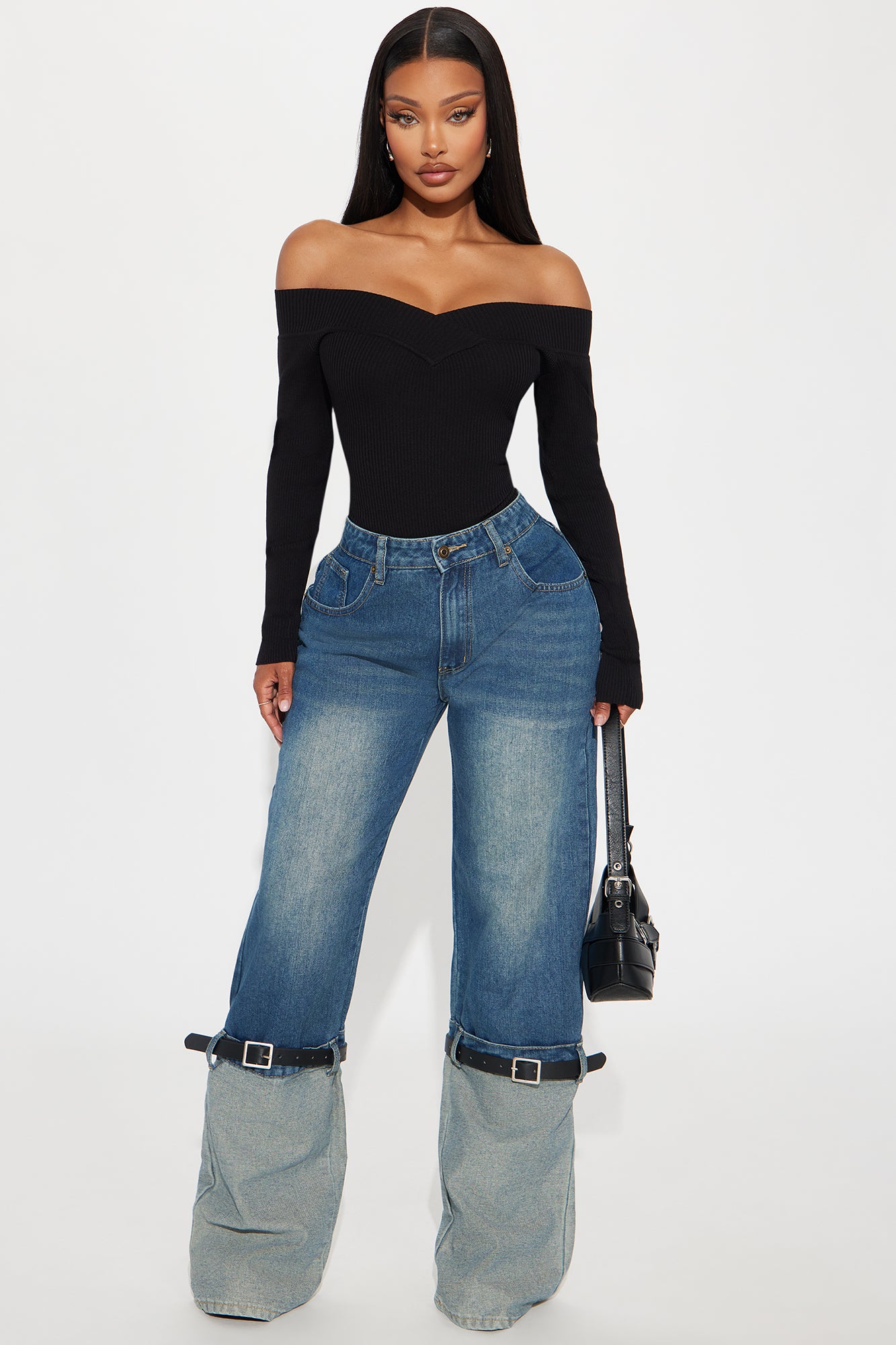 Sam Sweater Bodysuit - Black