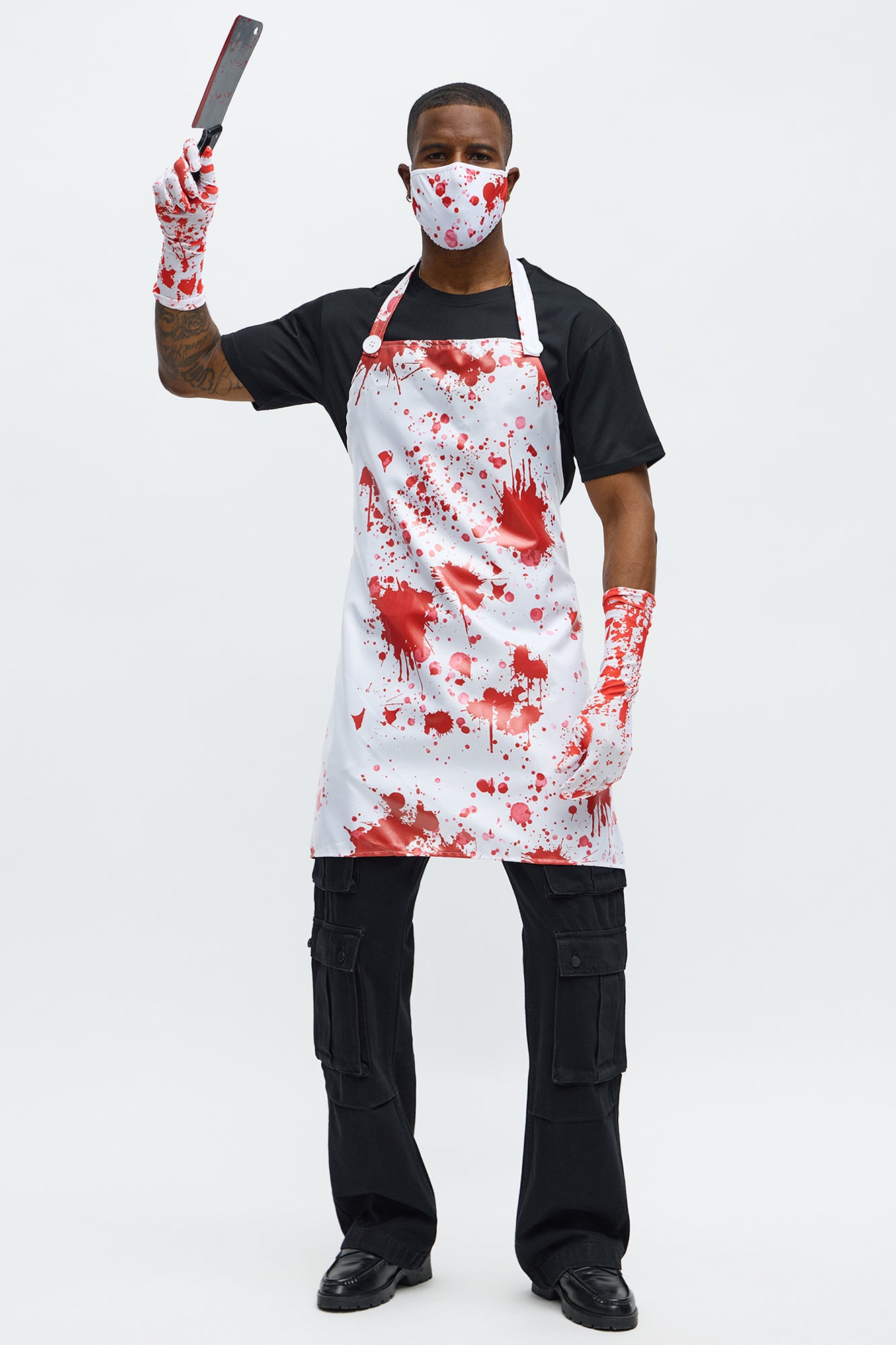 Bloody Butcher 5 Piece Costume Set - White/combo