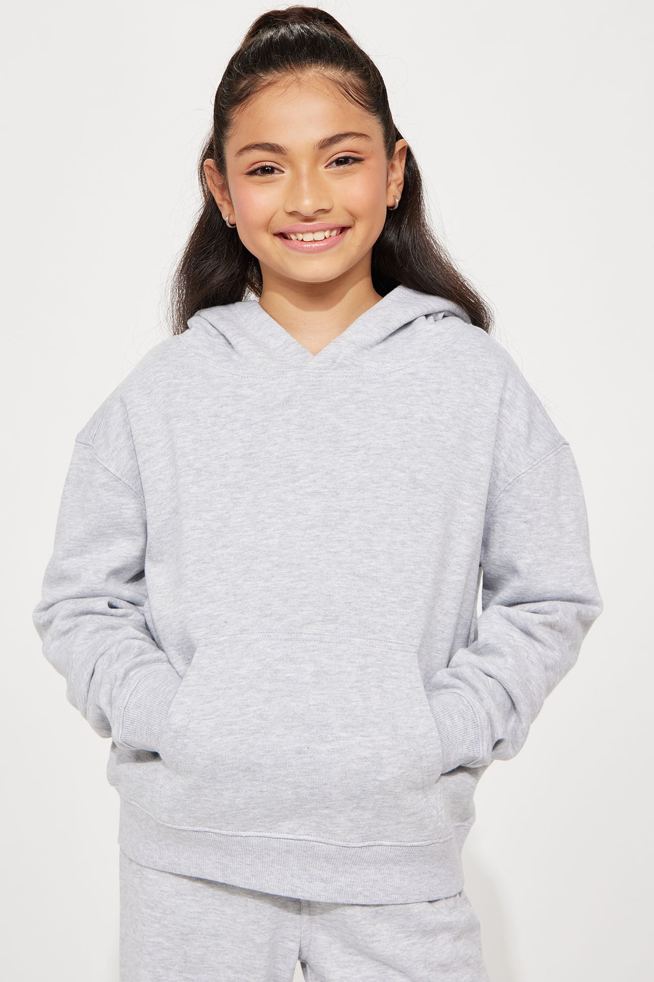 Mini Stole Your Toys Oversized Hoodie - Heather Grey