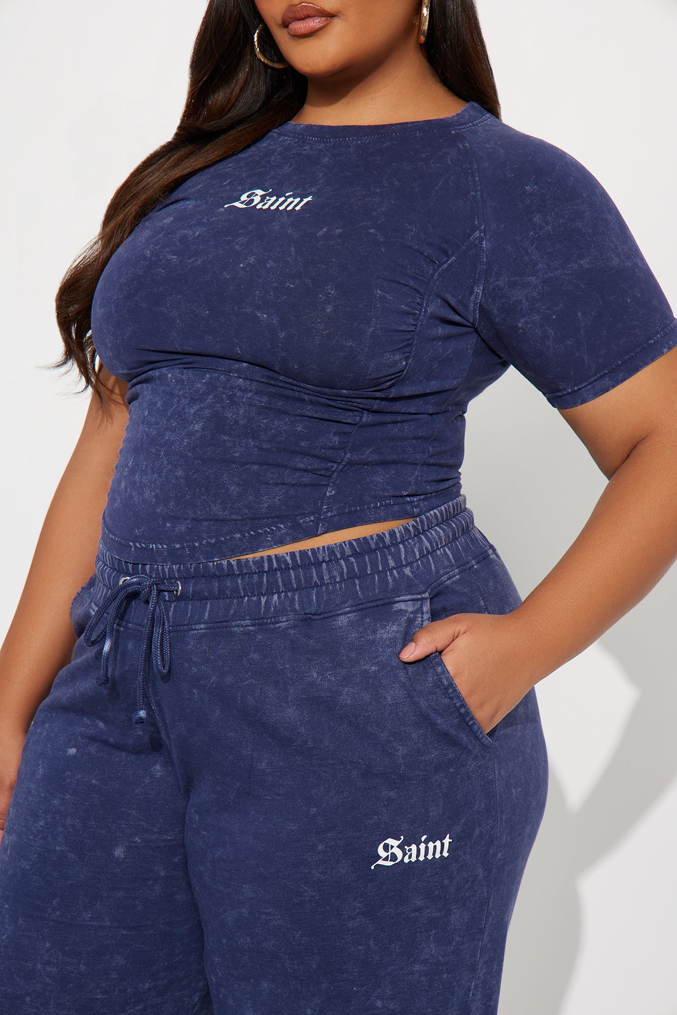 Saint Baby Tee Pant Set - Navy