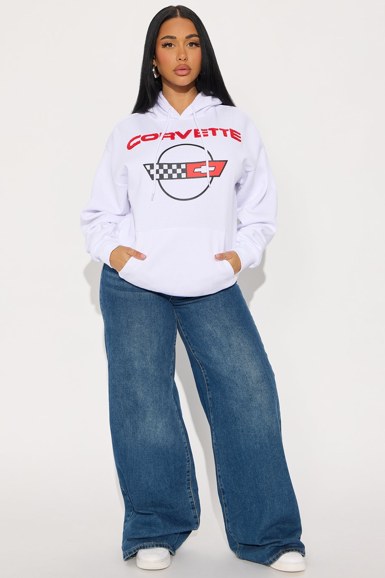 Redline Rebel Corvette Hoodie - White