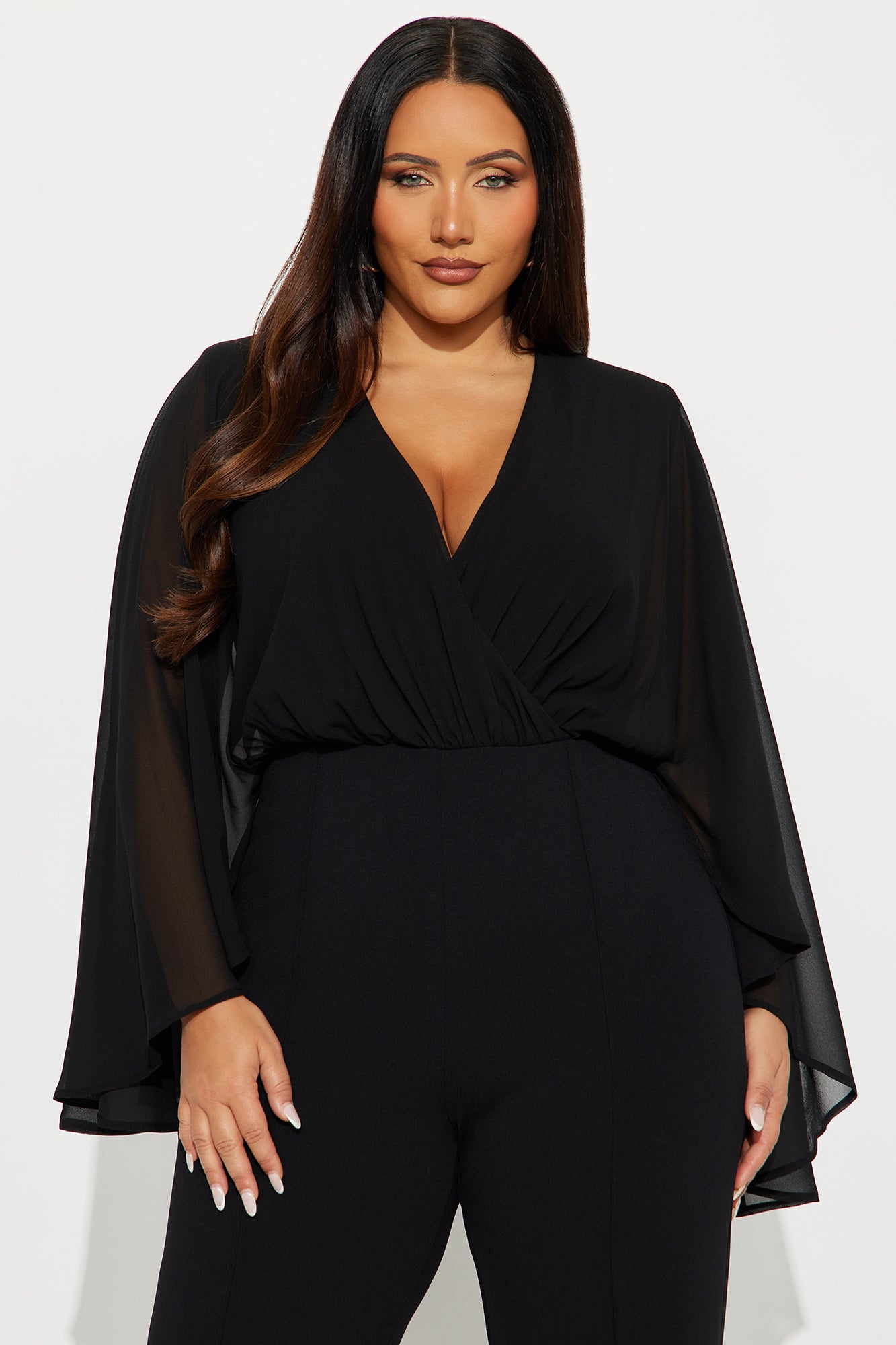 Amberlyn Wide Leg Jumpsuit - Black