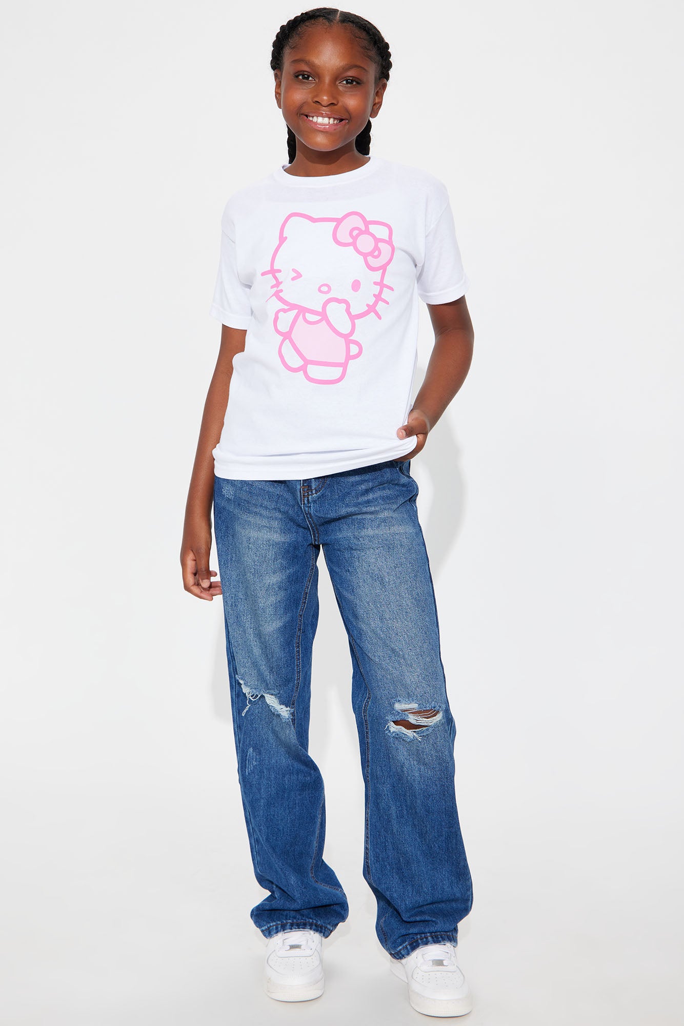 Mini Hello Kitty Too Cute Short Sleeve Tee - White