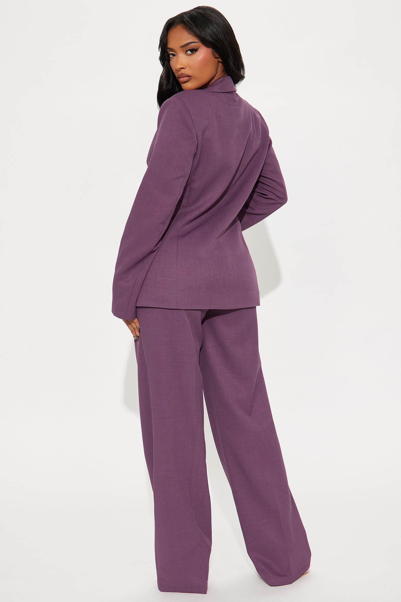 Ruby Blazer Pant Set - Plum