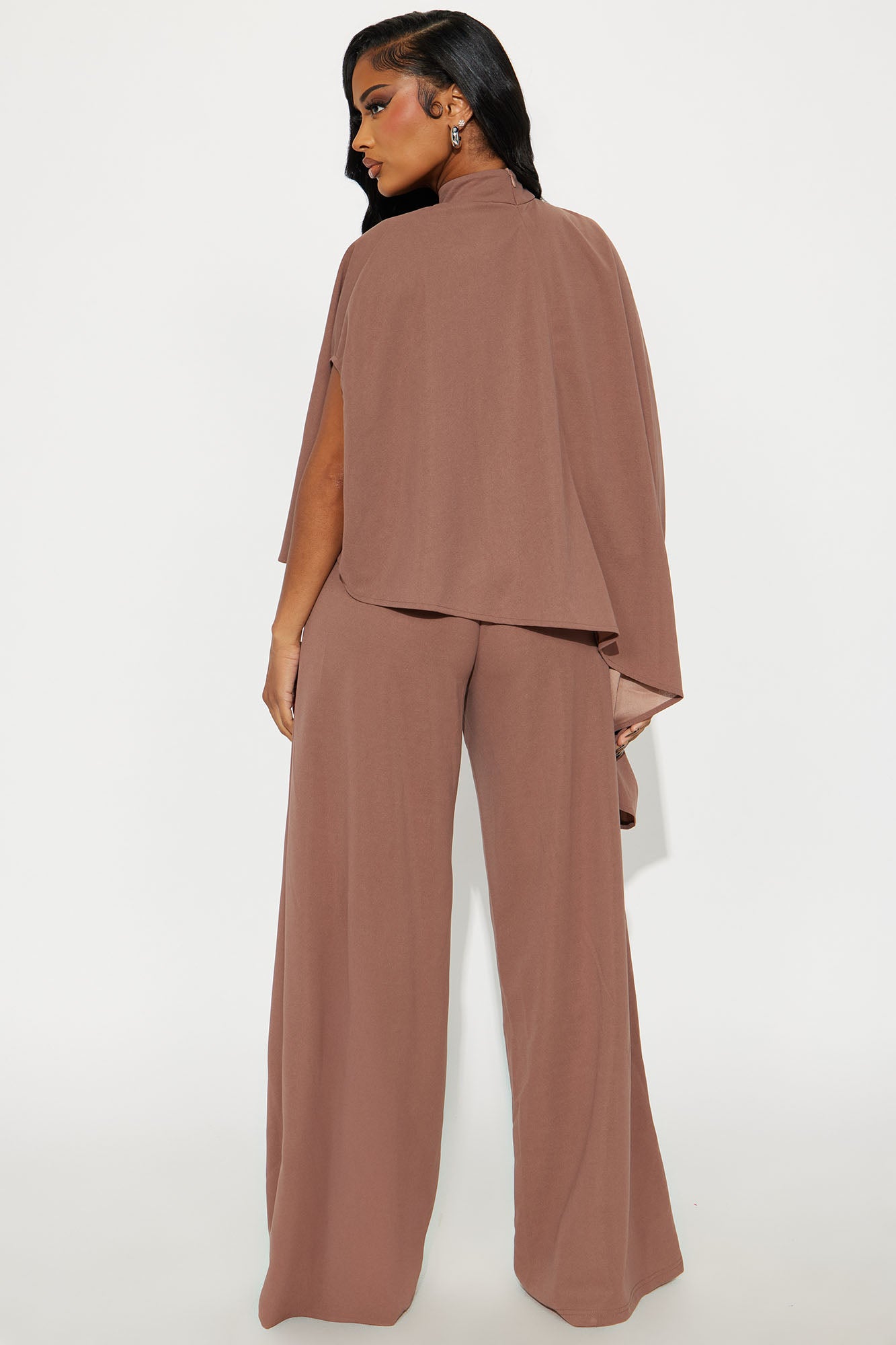 Diana Draped Pant Set - Mocha