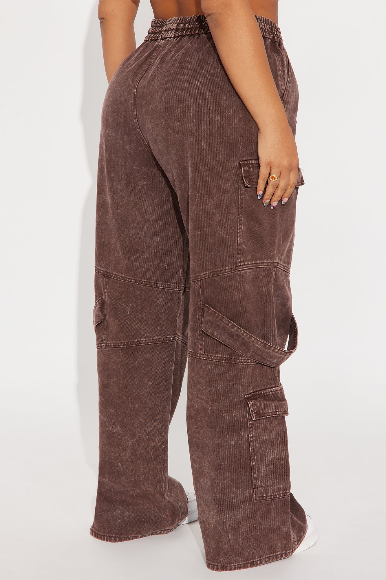Know What To Do Non Stretch Cargo Jean - Brown