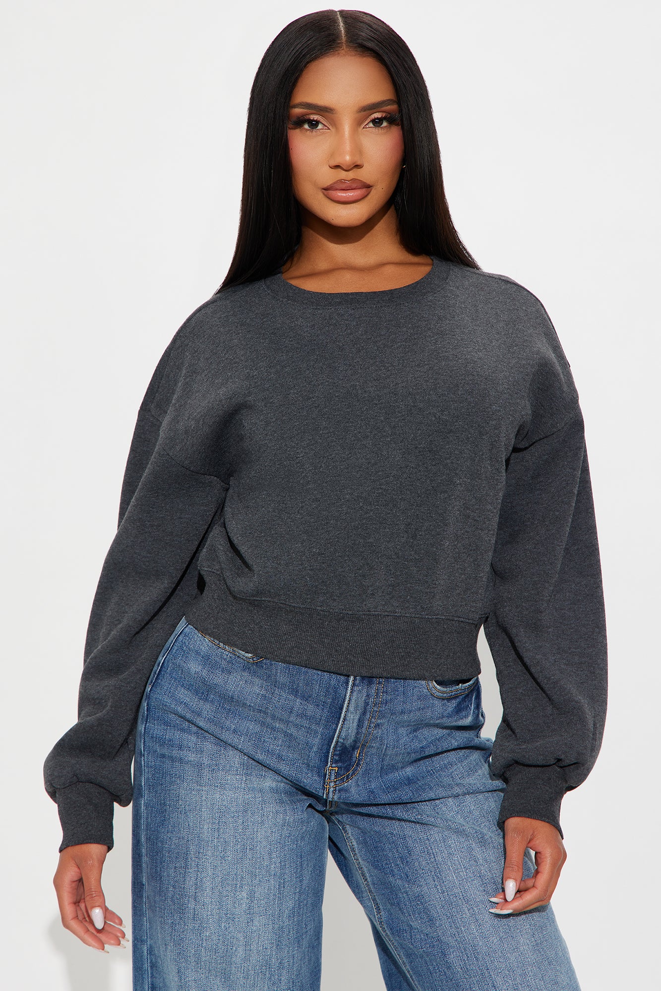 Candice Lounge Crew Neck - Charcoal