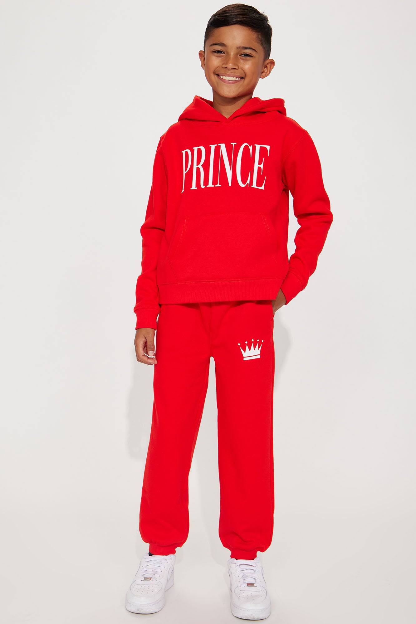 Family Goals Mini Prince Hoodie - Red