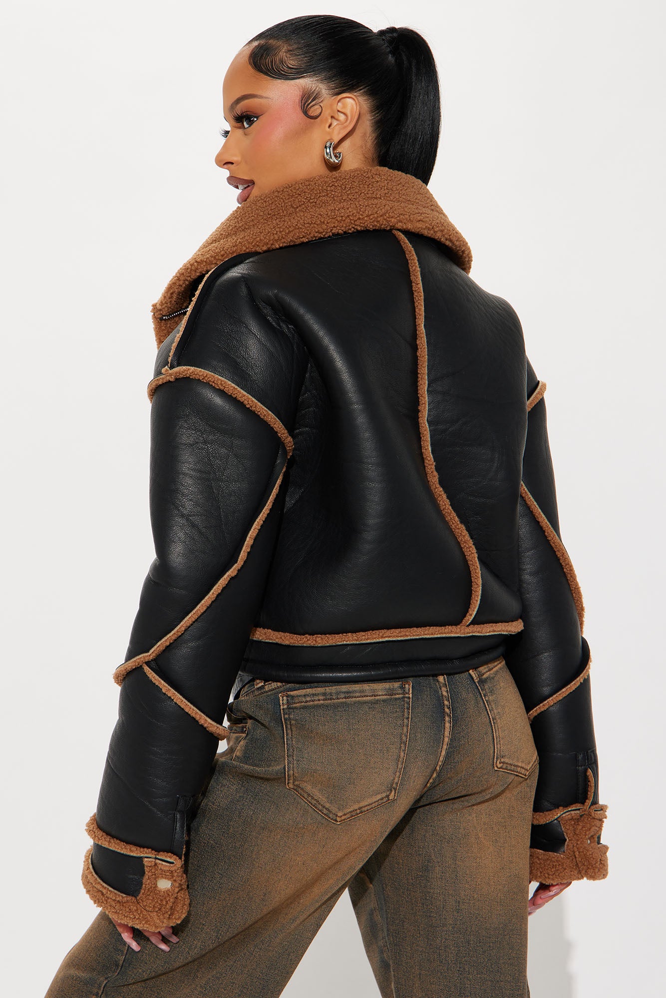 Out and About Shearling Jacket - Black