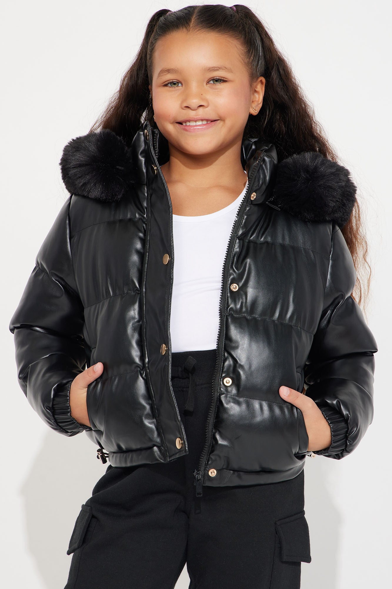 Mini Miss Grab And Go Puffer Jacket - Black