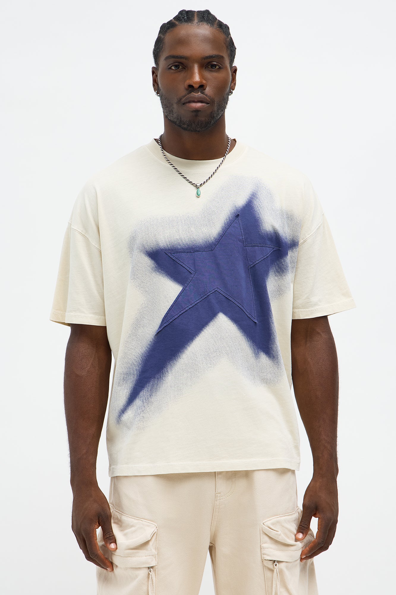 All The Stars Oversized Short Sleeve Tee - Cream