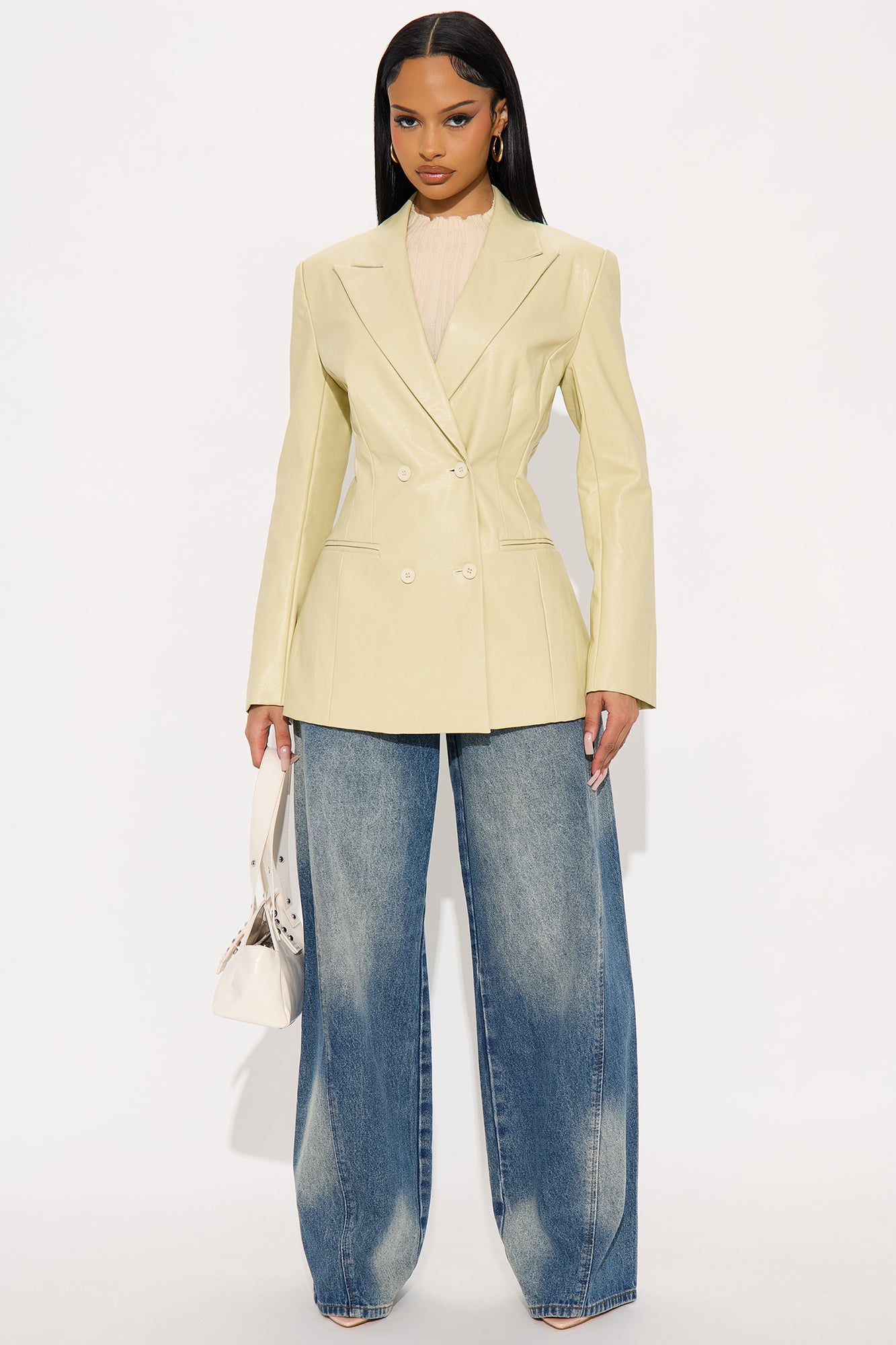 Phoebe Hourglass Blazer - Sage