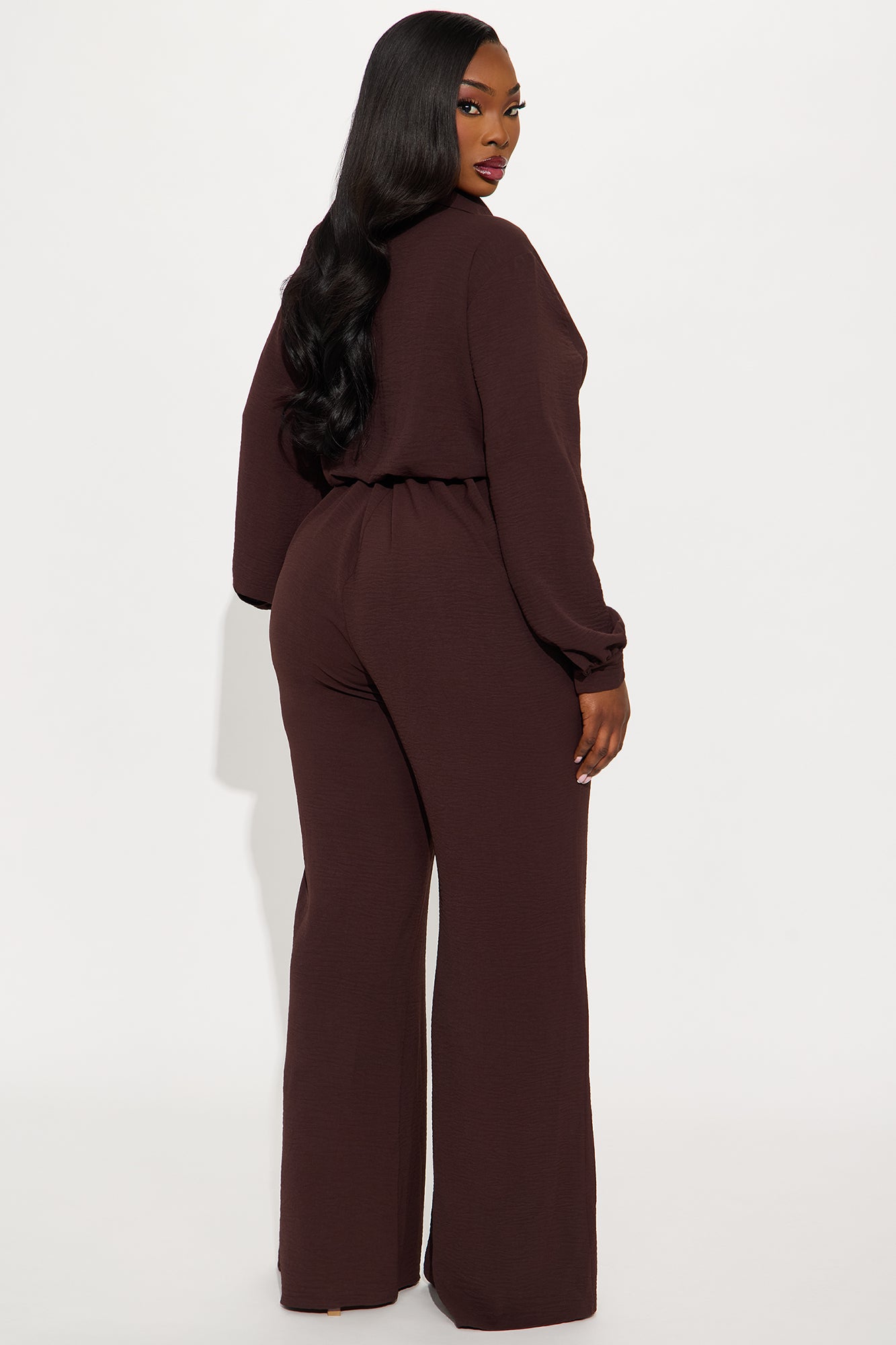 Myra Belted Jumpsuit - Chocolate