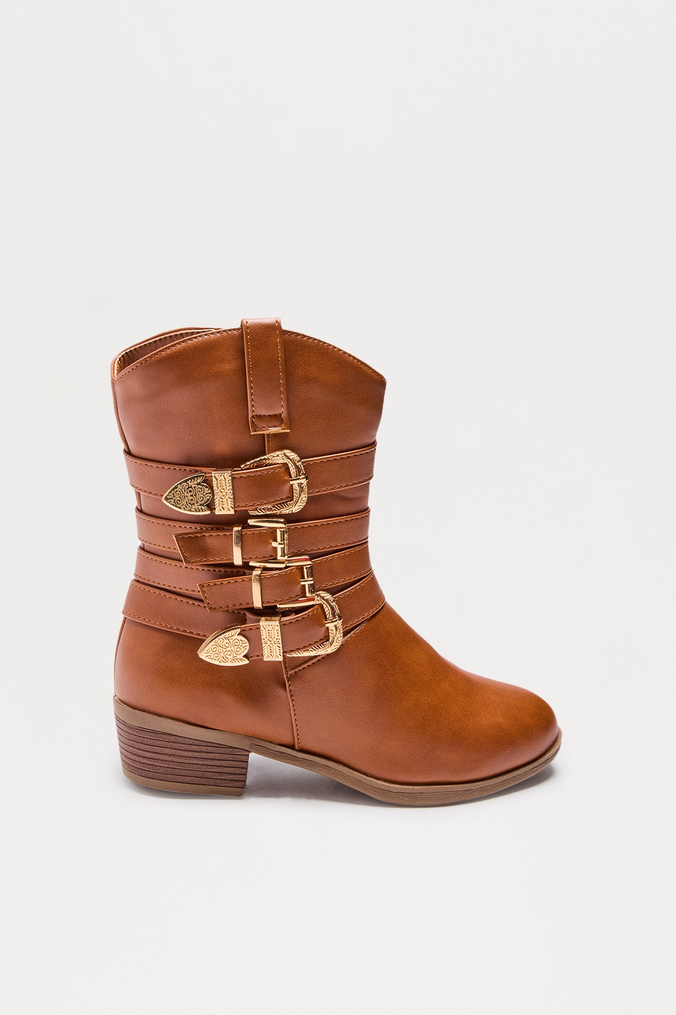 Mini Along For The Ride Cowboy Boots - Tan