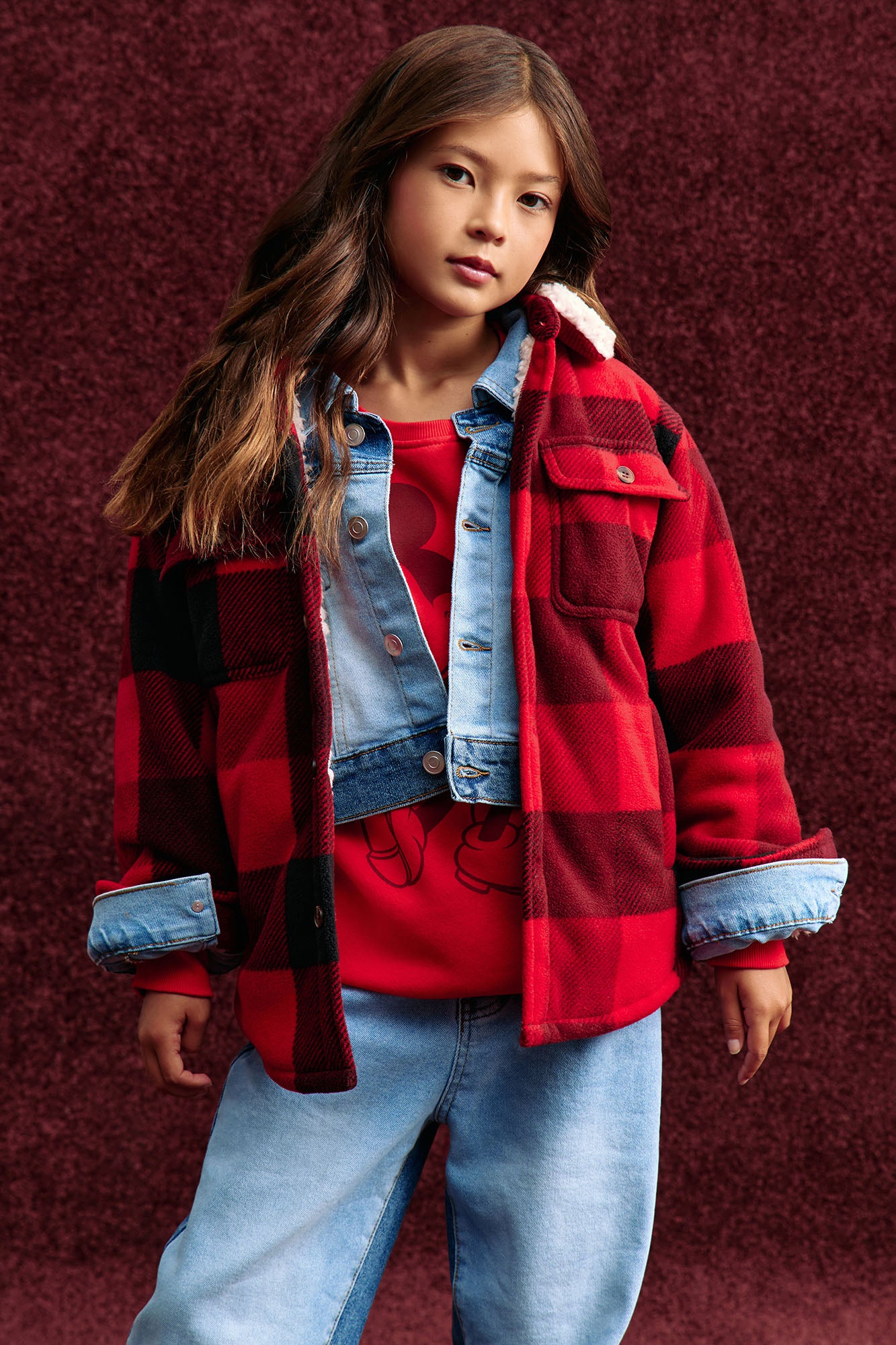Mini Let's Talk About It Shacket - Red