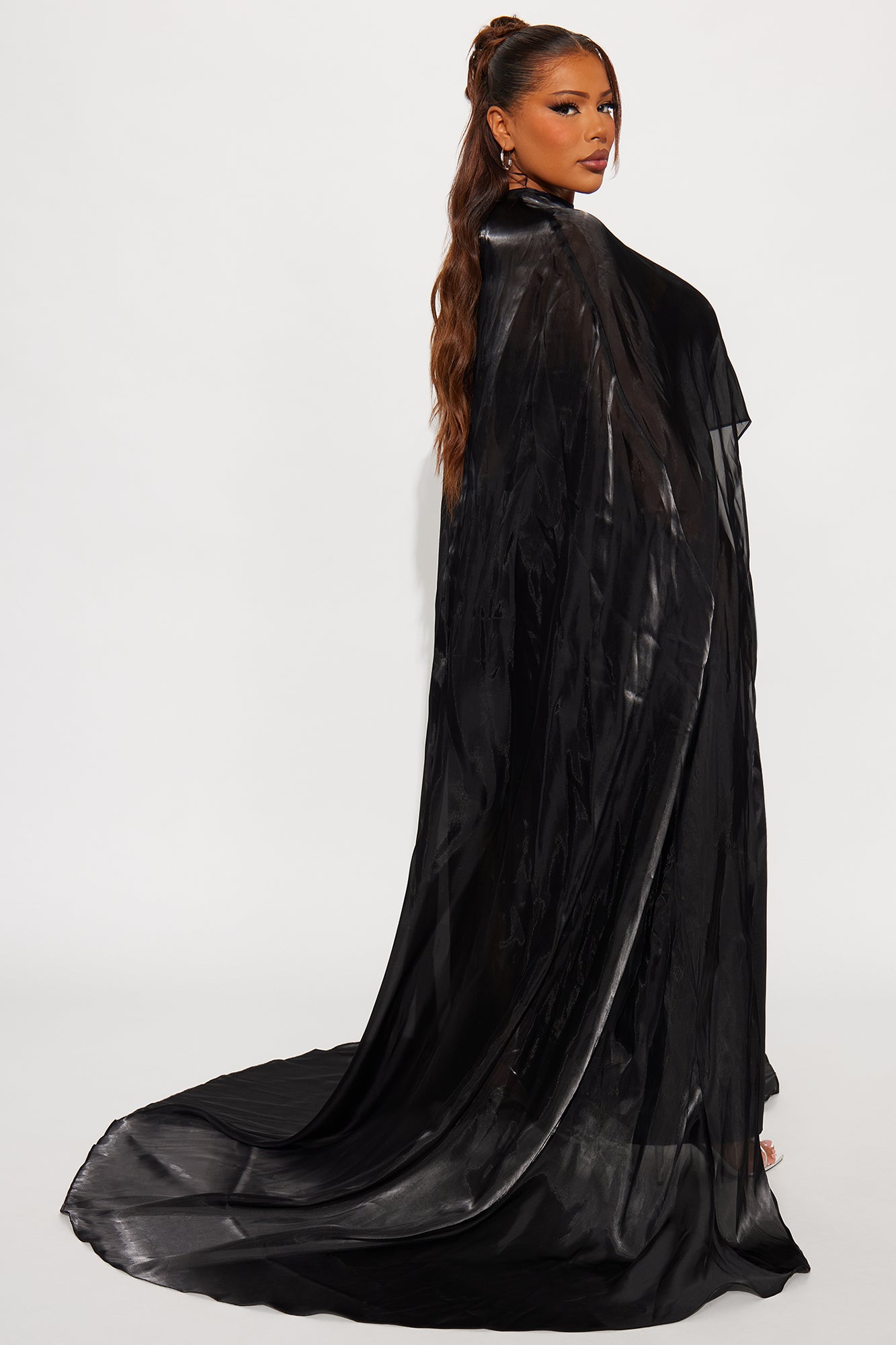 Effortlessly Elevated Satin Gown - Black