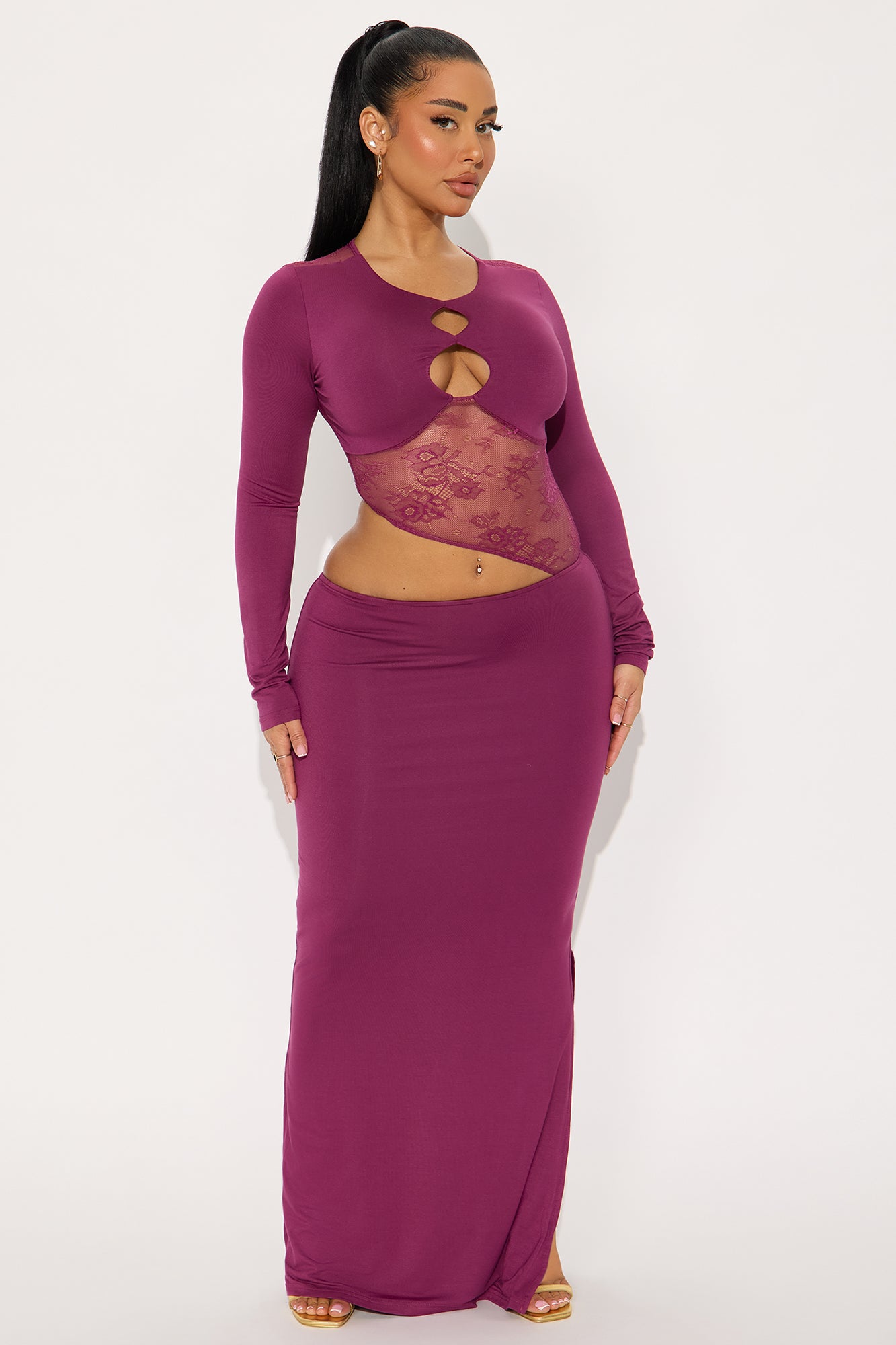 Sweet Savage Maxi Dress - Plum