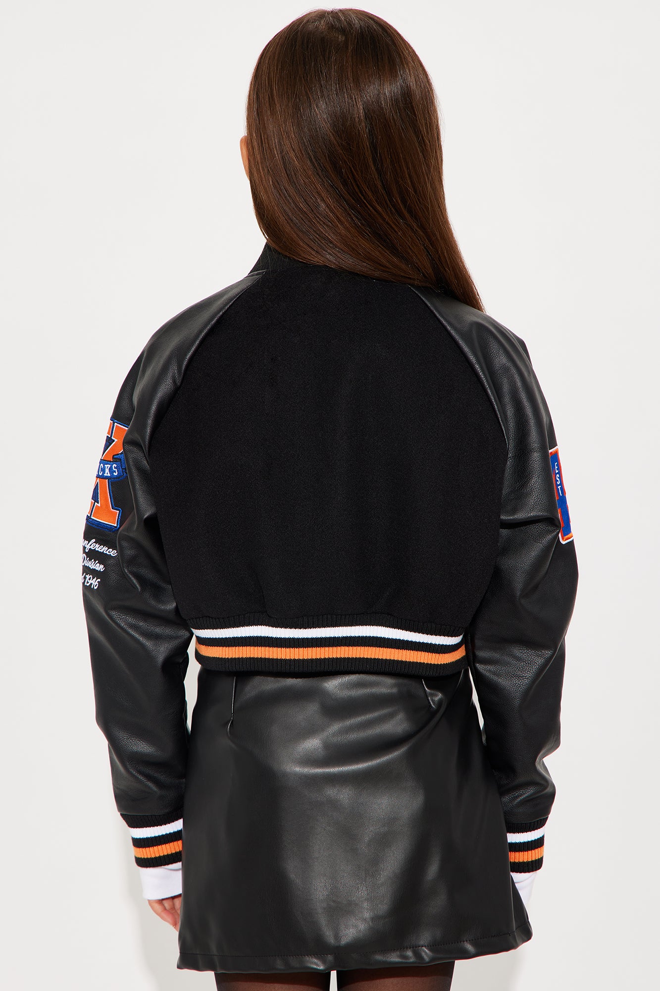 Mini Knicks Jump Shot Bomber Jacket - Black/combo