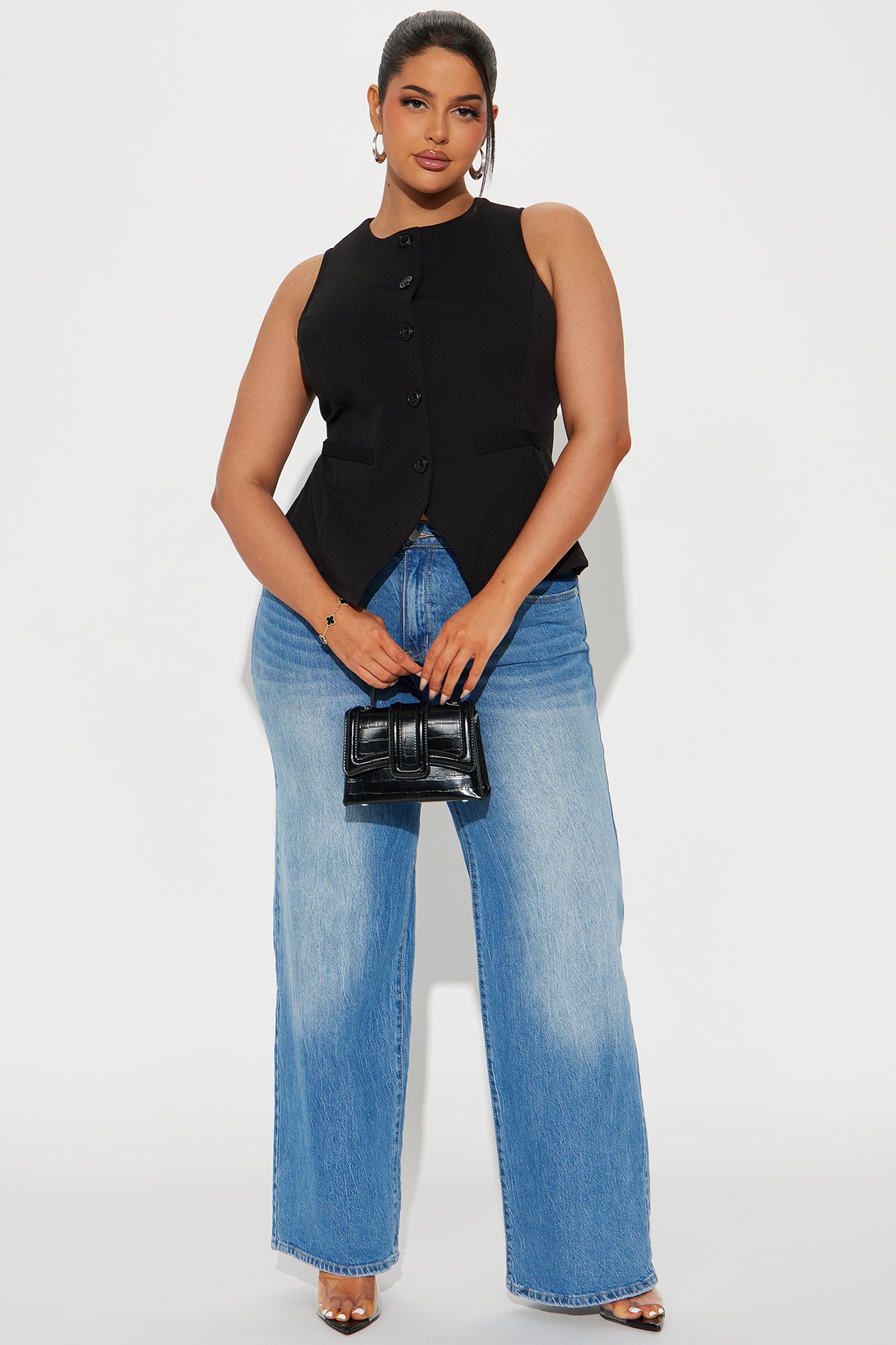 Quiet Luxury Vest Top - Black