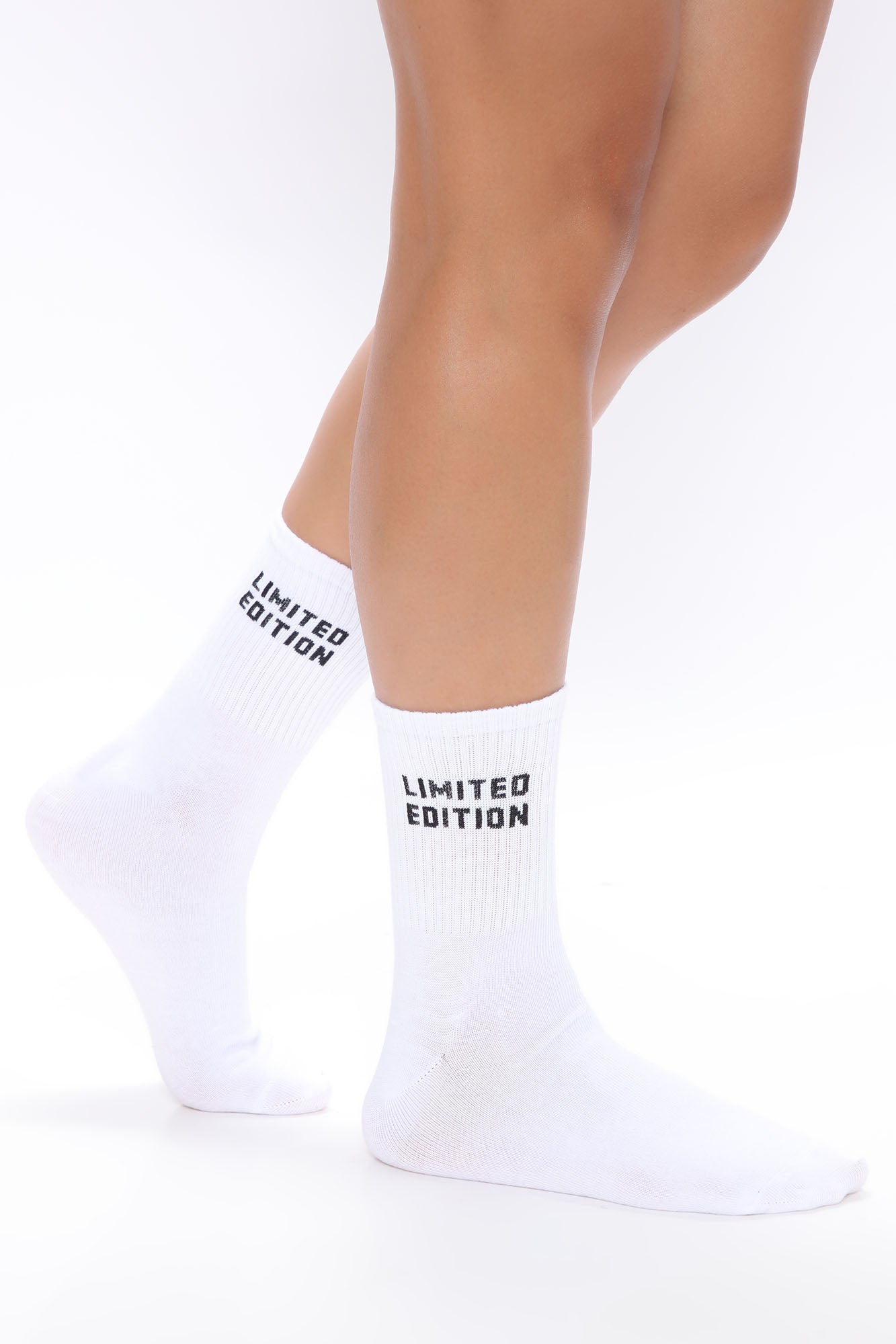 I Am Limited Edition Crew Socks - White/Black
