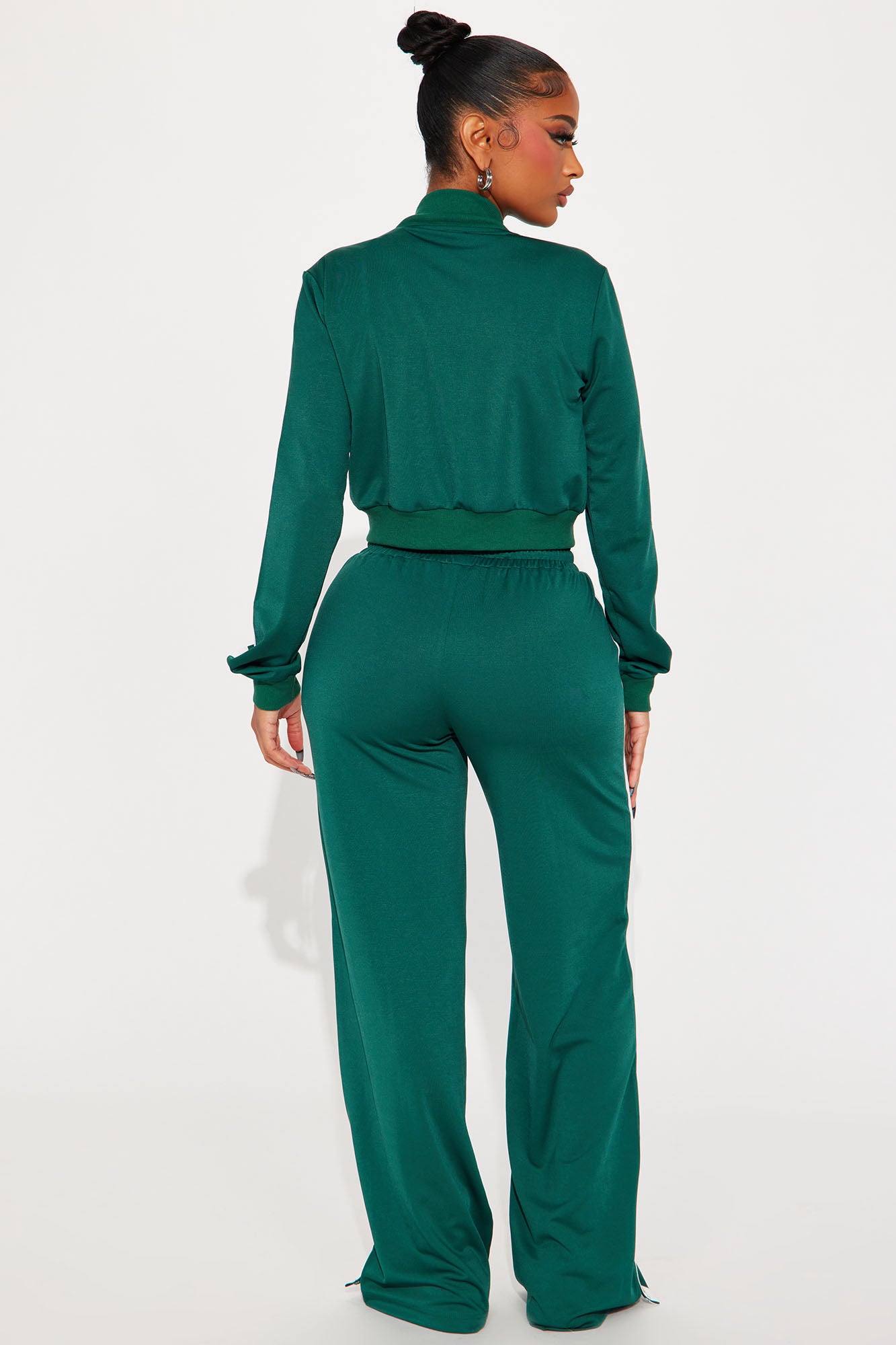 Hanging Out Later Track Pant Set - Hunter