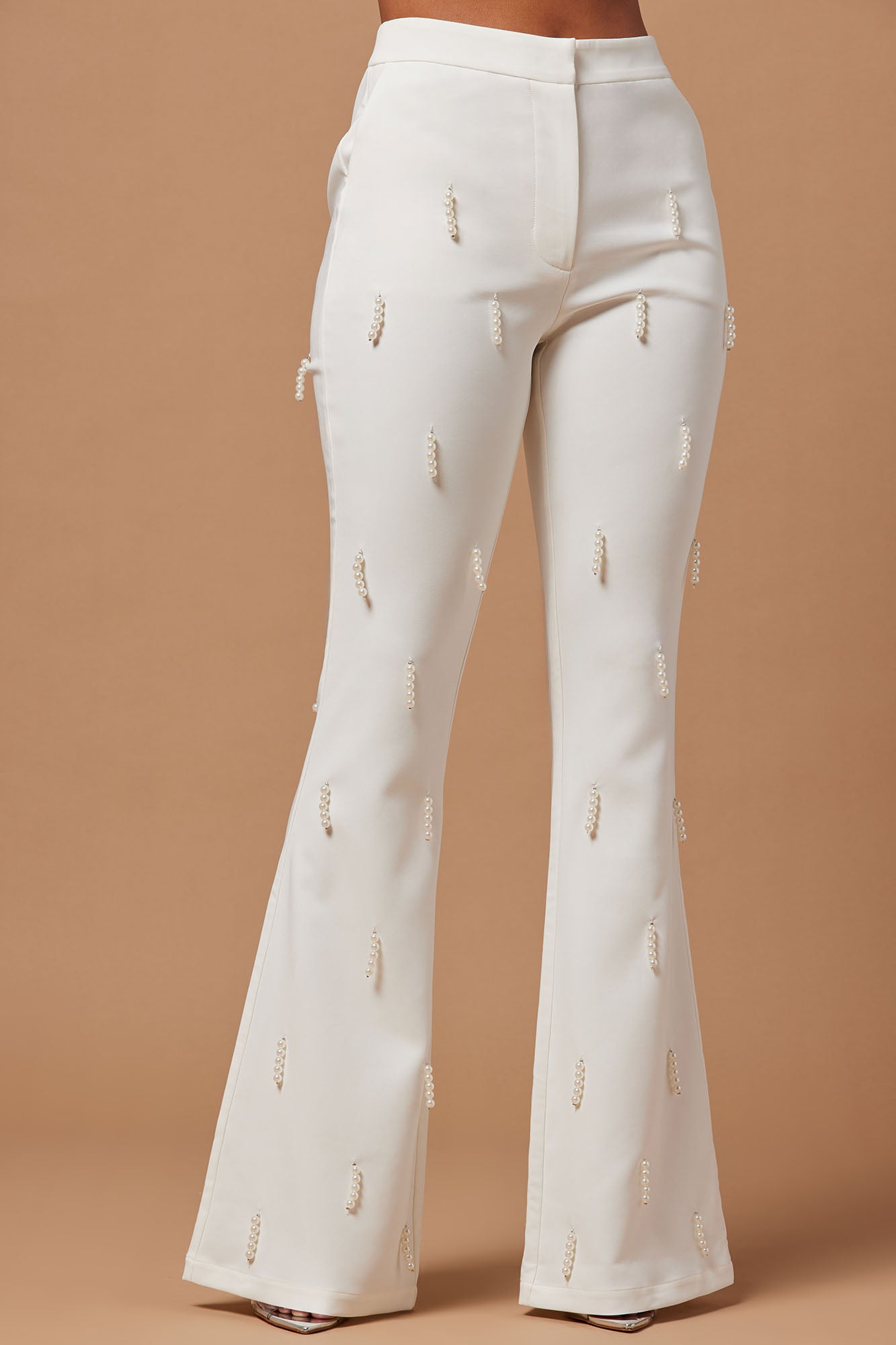 Bella Embellished Pant - Ivory