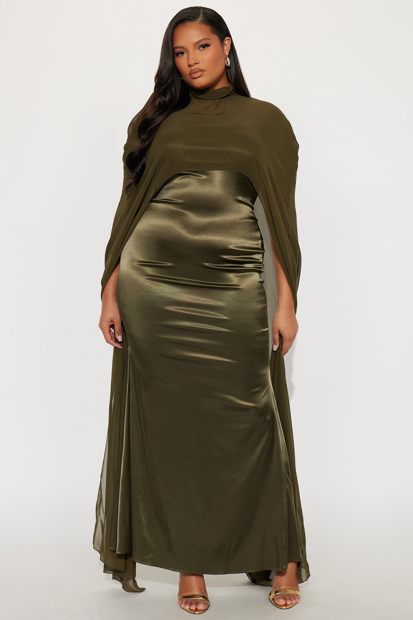 Take That Satin Gown - Olive