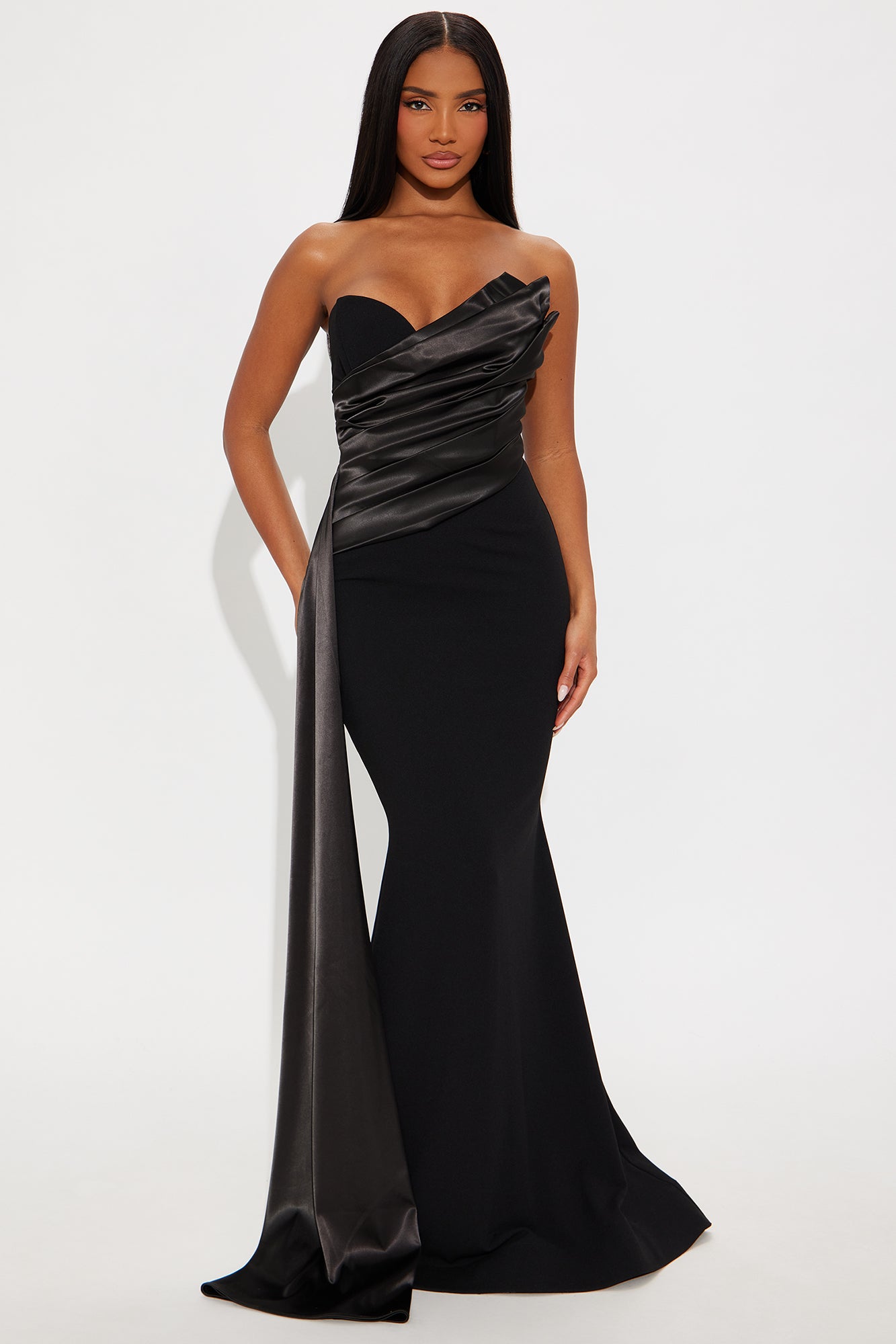 Katarina Maxi Gown Dress - Black