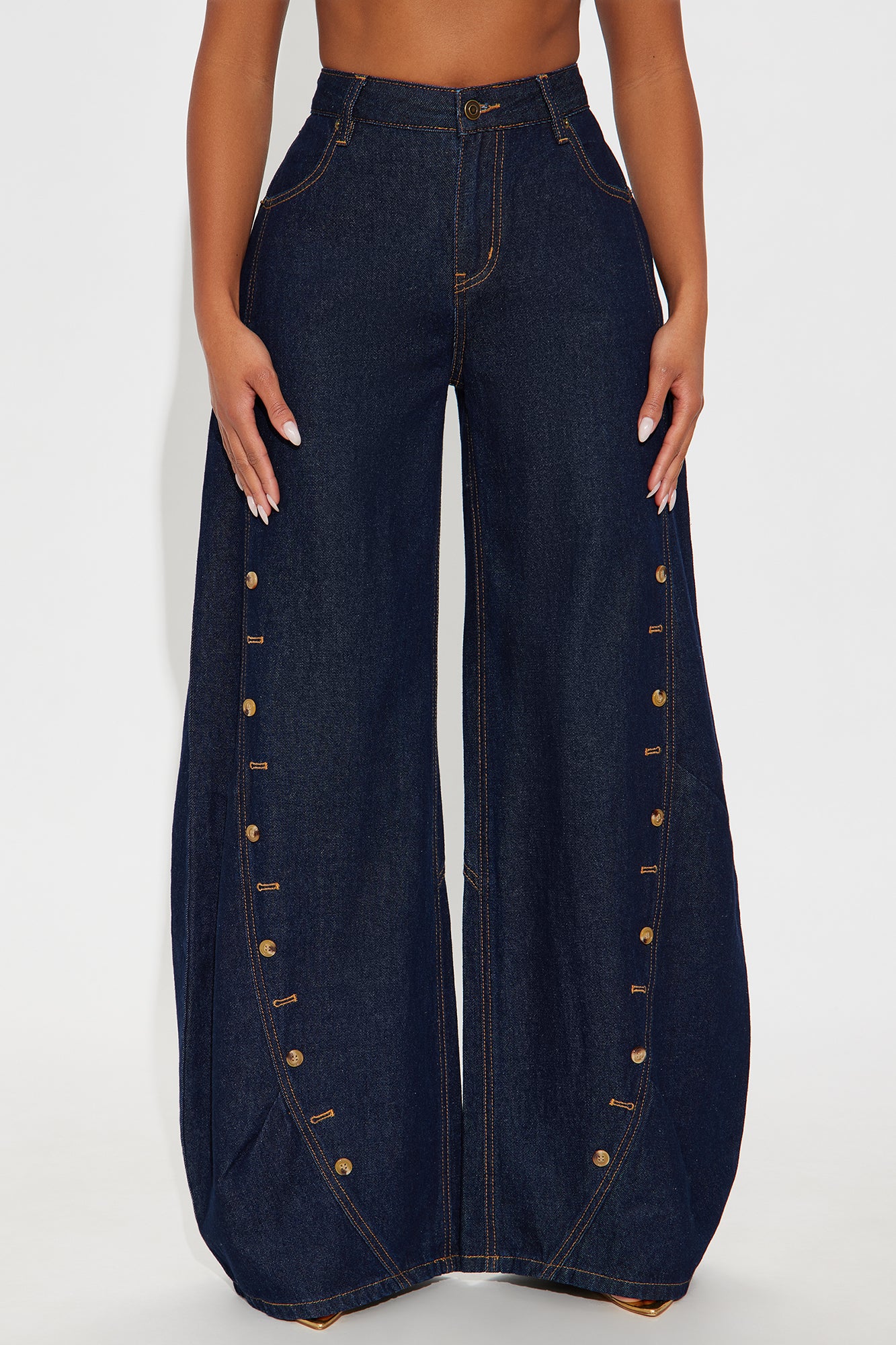 Asher Barrel Leg Jeans - Dark Wash