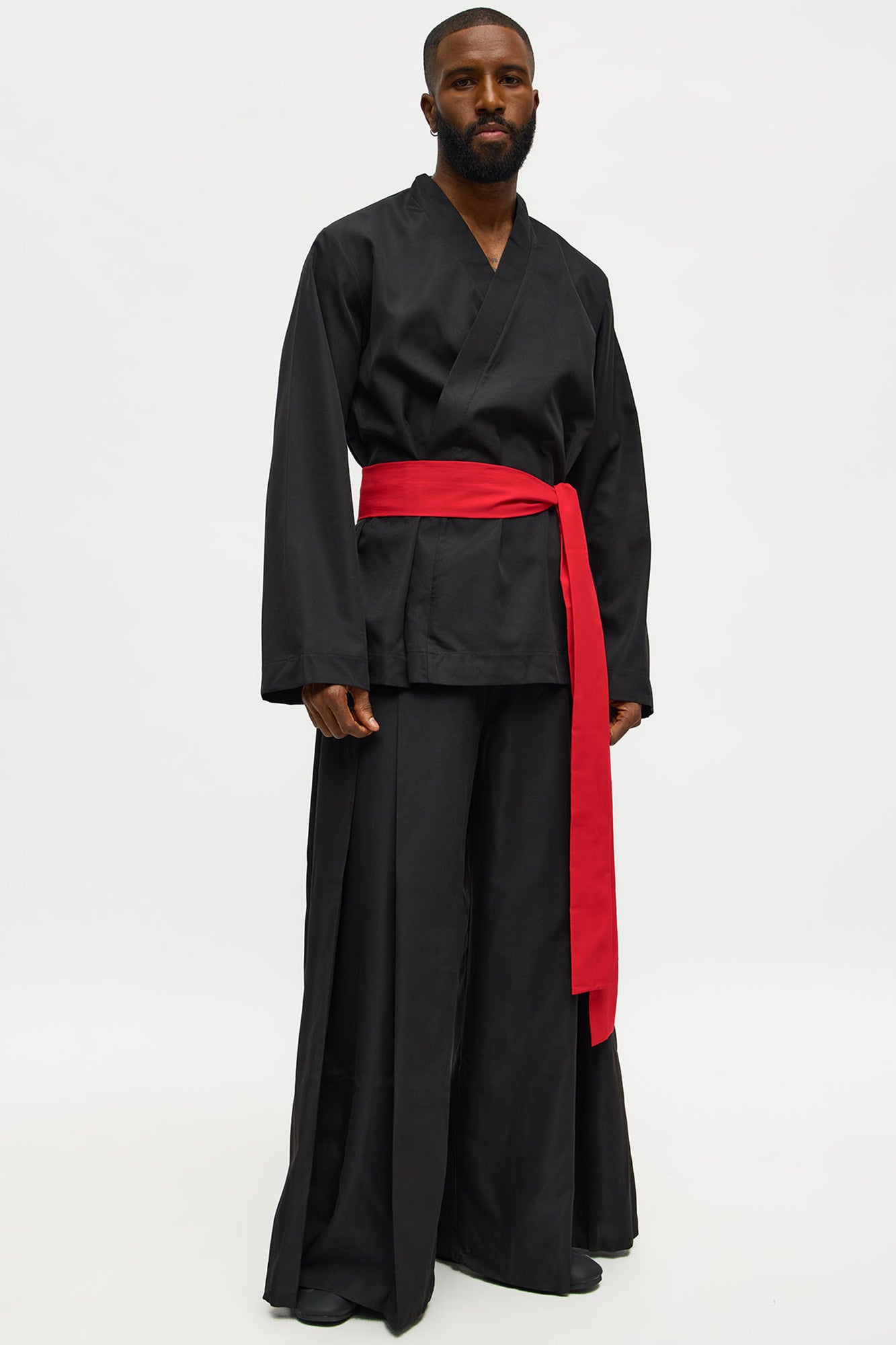 Samurai 3 Piece Costume - Black/Red