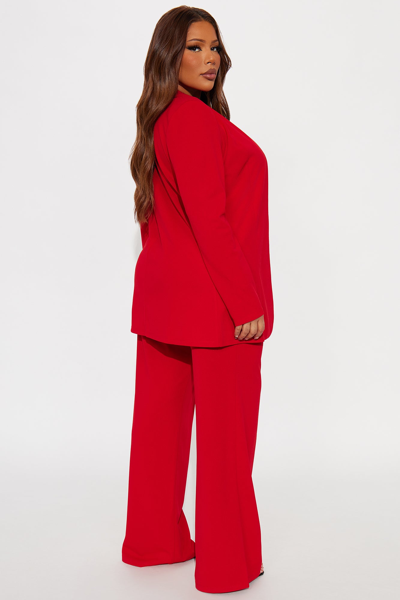 Payin' It Forward Wide Leg Pant Set - Red